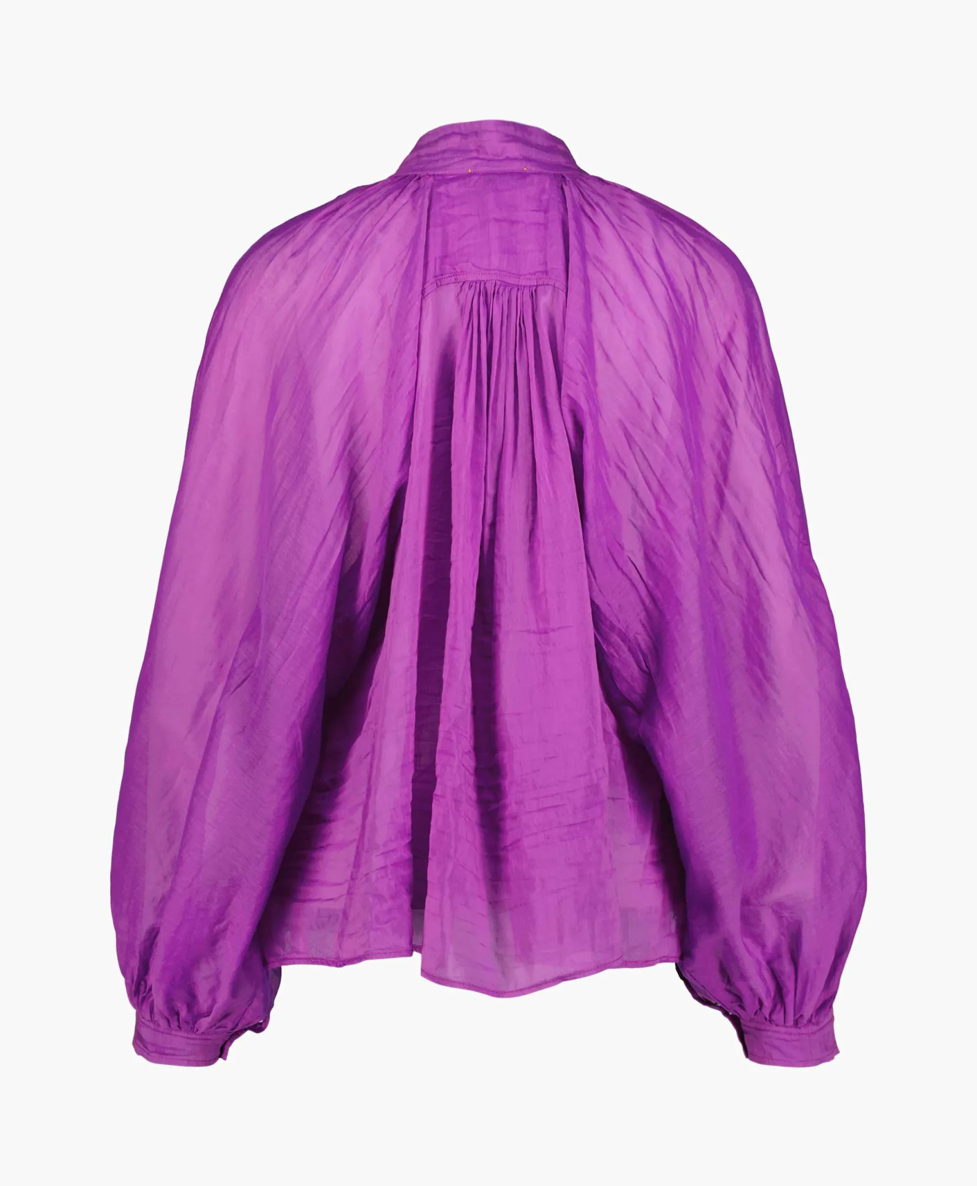 Forte_forte Blouse Cotton Silk Voile Bohemian Paars*Dames Blouses