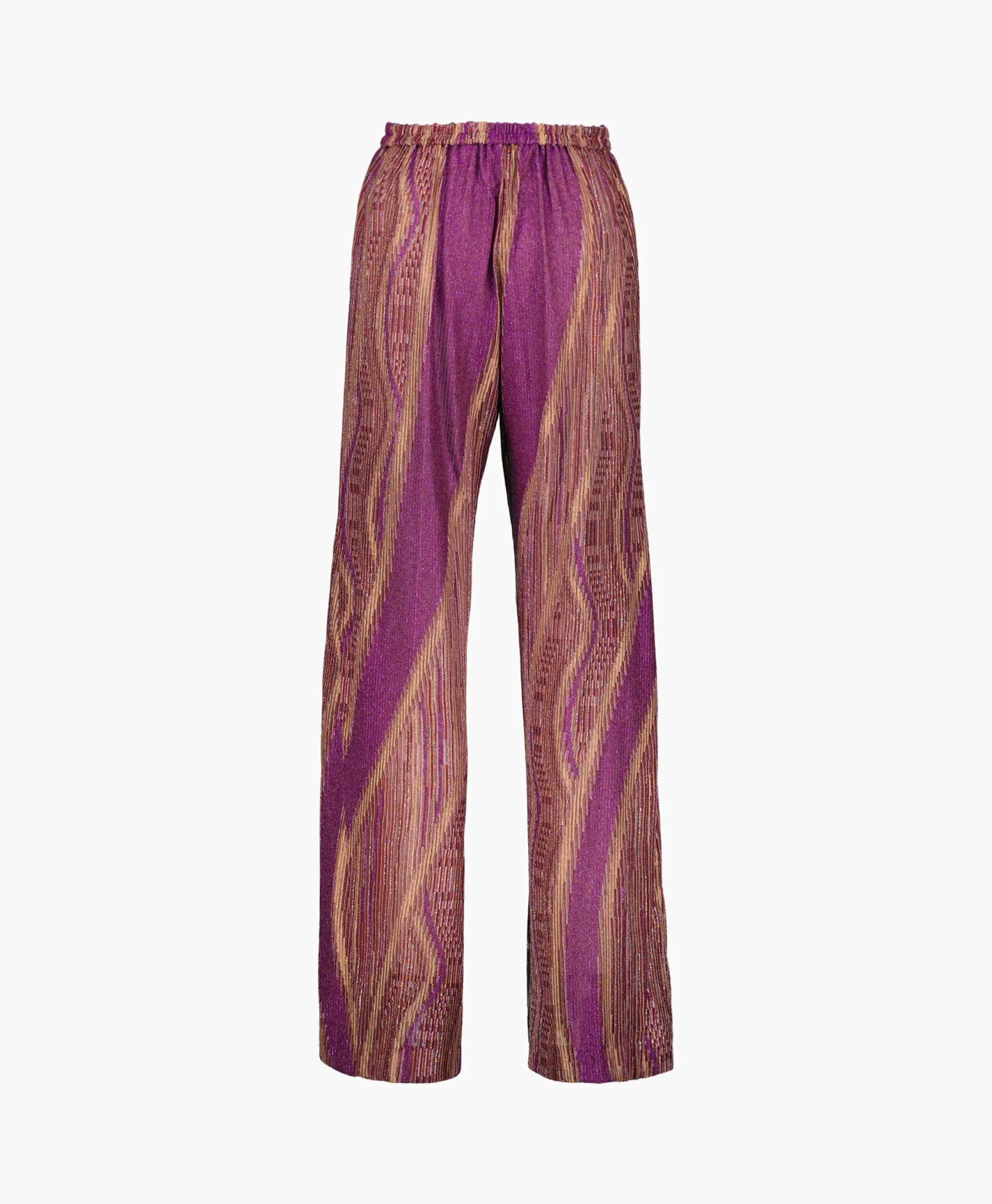 Forte_forte Pantalon Lurex Jacquard Jersey Flared Paars*Dames Broeken