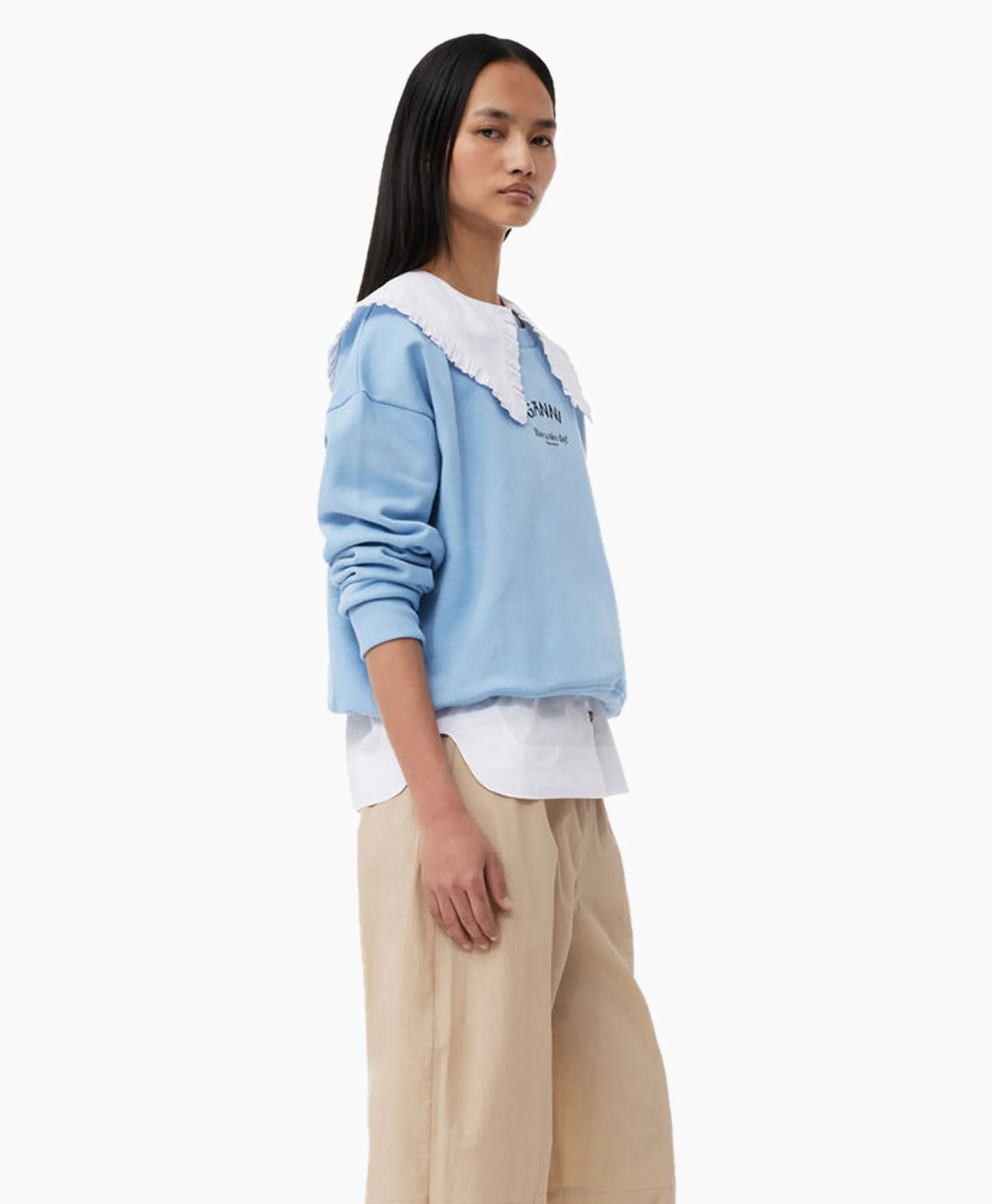 Ganni Pullover Isoli Oversized Blauw*Dames Truien