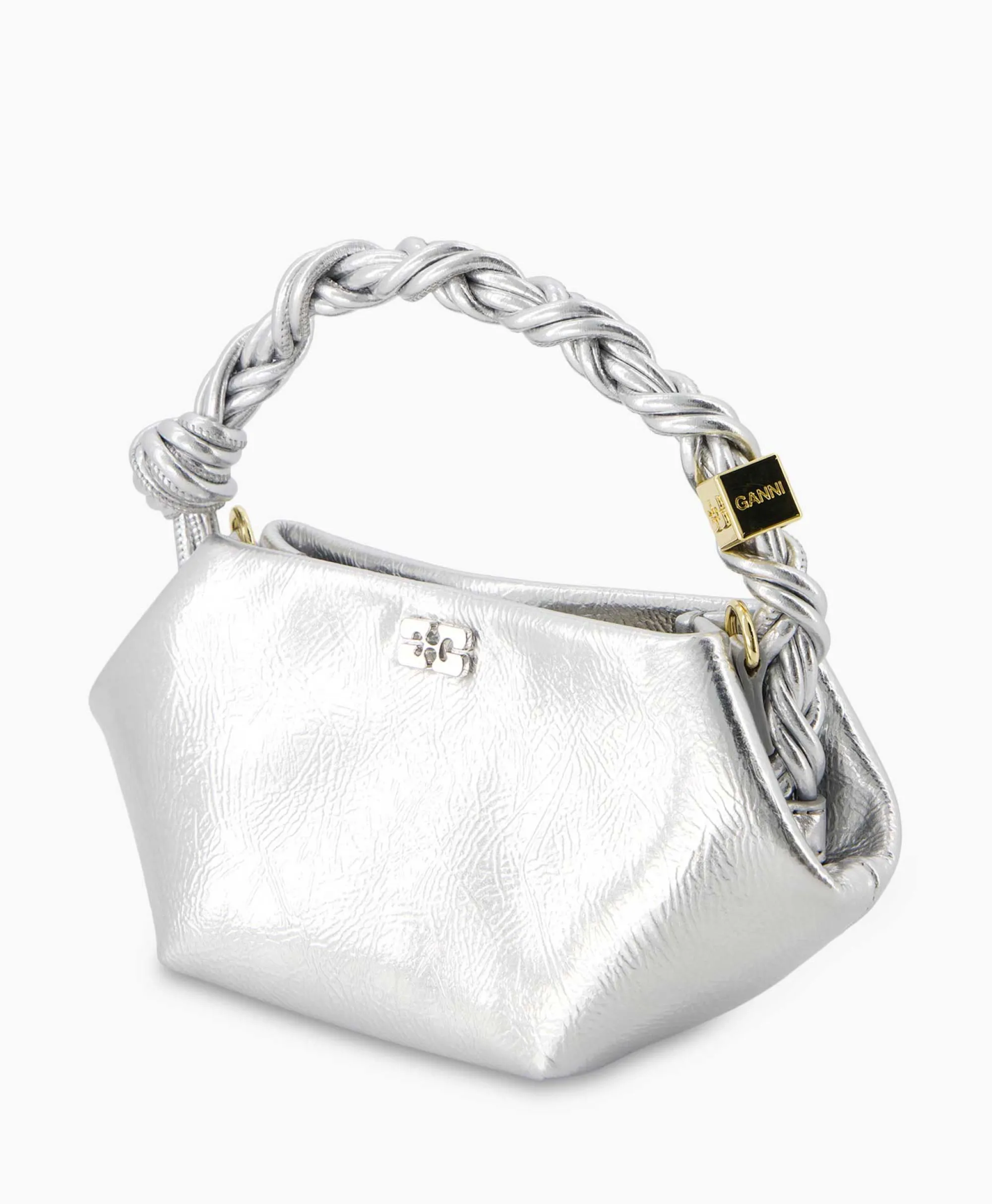 Ganni Schouder / Hand Tas Bou Mini Zilver*Dames Tassen