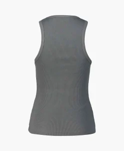 Ganni Top Graphic Rib Sun Grijs*Dames T-Shirts & Tops