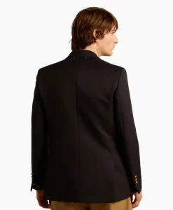 Golden Goose Blazer Golden M's Double Breasted Gabardine Wool Donker Blauw*Heren Colberts
