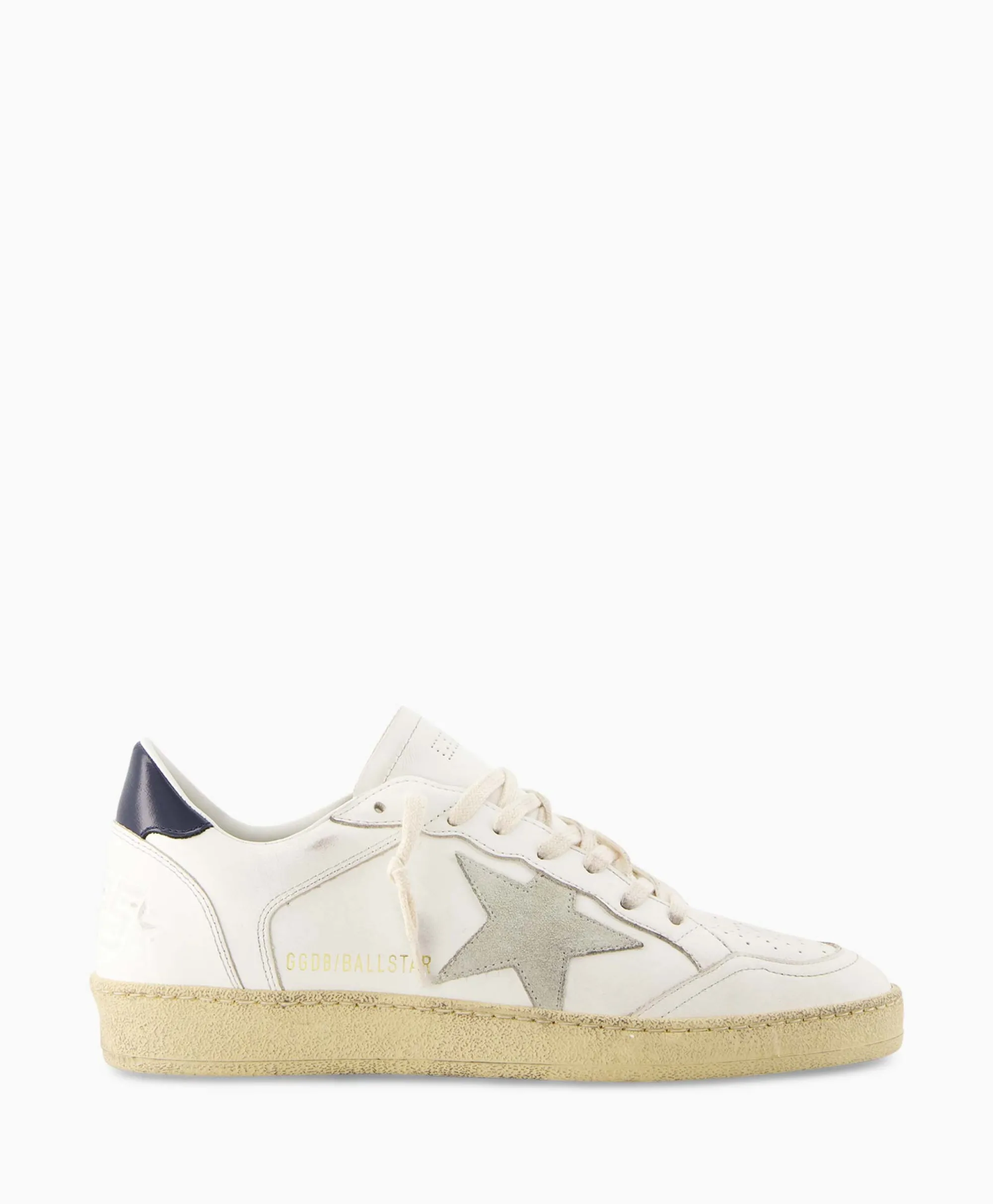 Golden Goose Sneaker Ballstar Leather Upper Suede Star Shiny Le Off White*Heren Sneakers