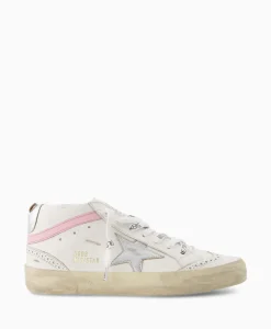 Golden Goose Sneaker Mid Star Leather Upper And Wave Wit*Dames Sneakers