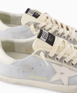 Golden Goose Sneaker Super Star Suede Licht Grijs*Heren Sneakers