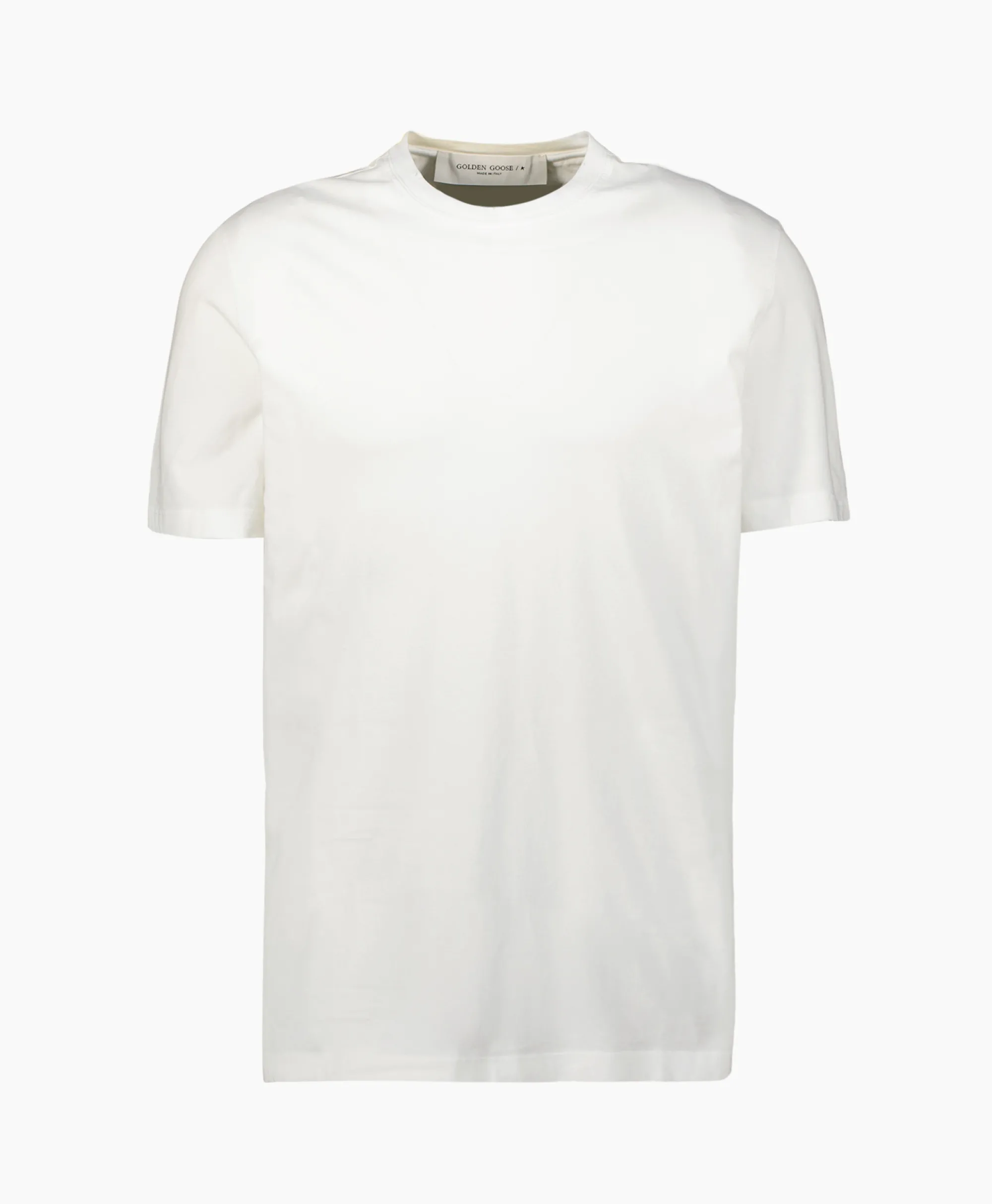 Golden Goose T-Shirt Korte Mouw Golden M's Regular Distressed Off White*Heren T-Shirts