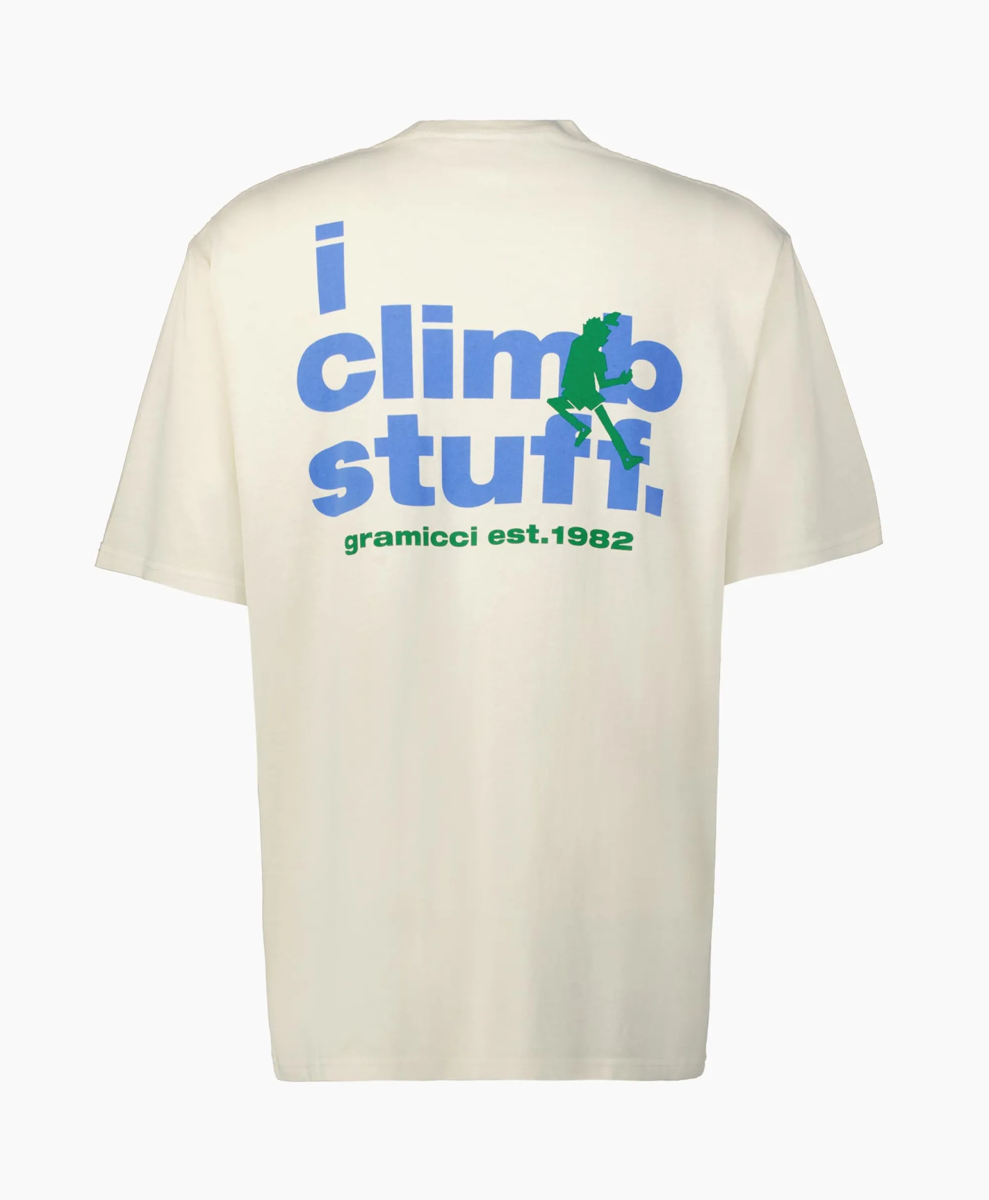 Gramicci T-Shirt Korte Mouw Climb Stuff Beige*Heren T-Shirts