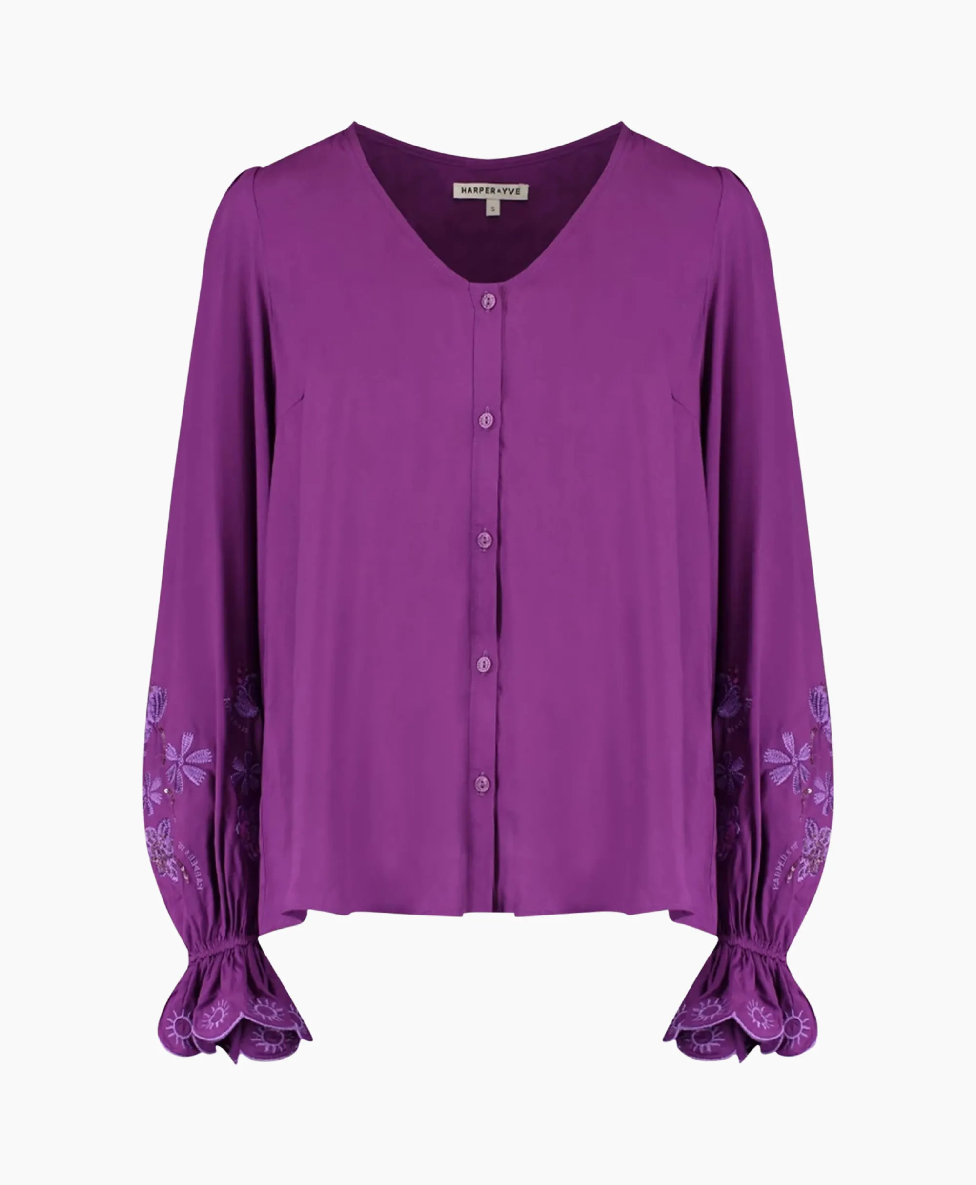 Harper & Yve Harper & Yve Blouse Jamy-Ls Paars*Dames Blouses