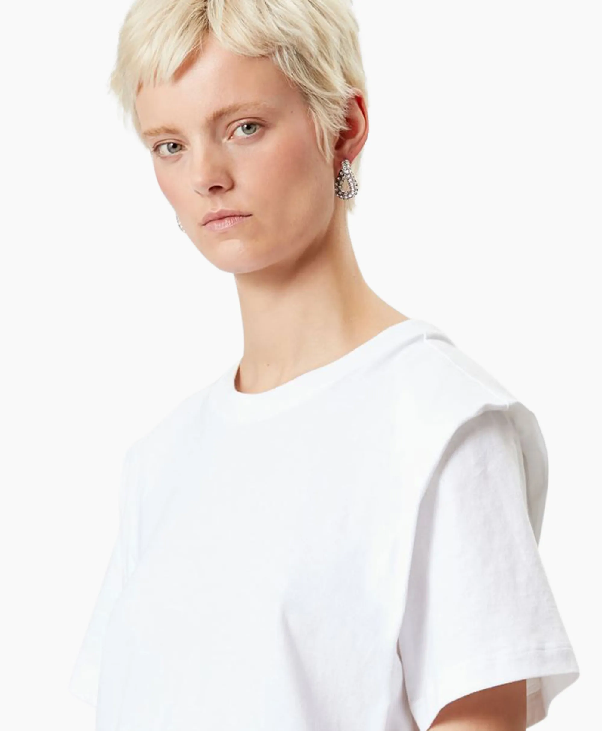 Isabel Marant T-Shirt Korte Mouw Zelitos-Ga Wit*Dames T-Shirts & Tops