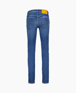 Jacob Cohen Jeans Pant 5 Pkt Slim Fit Bard Blauw*Heren Broeken