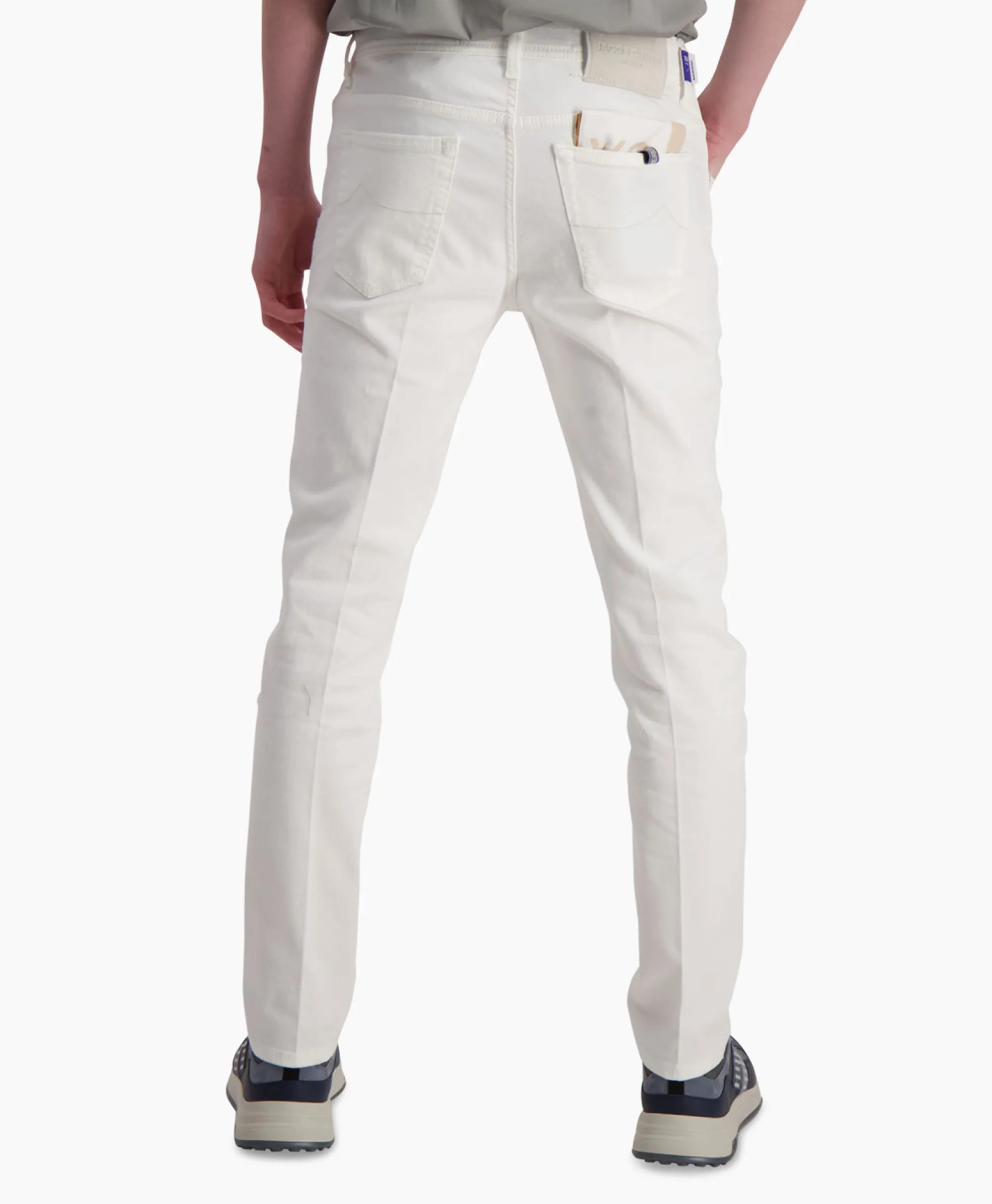 Jacob Cohen Jeans 5 Pkt Slim Crop/Carrot Scott Wit*Heren Broeken