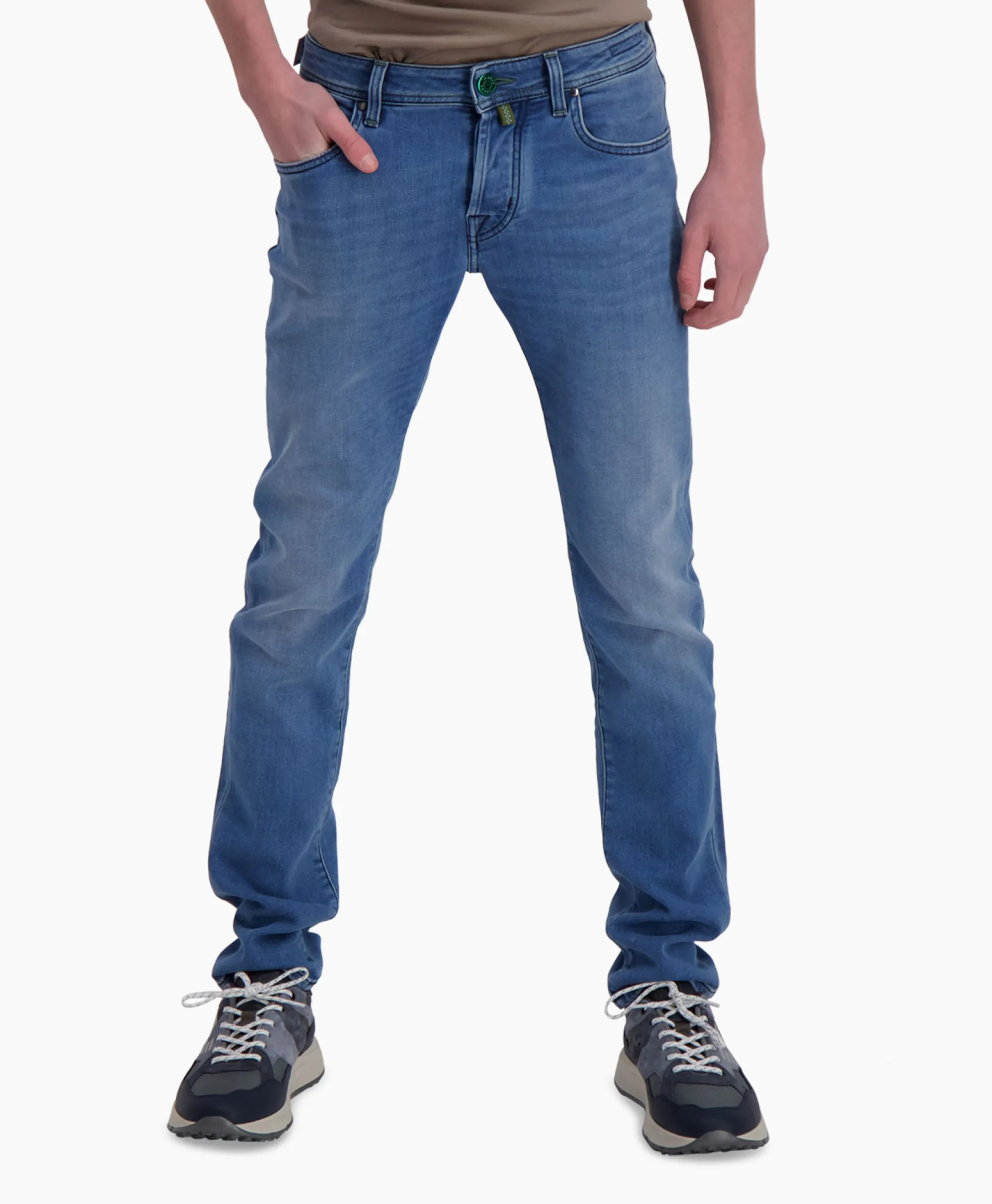 Jacob Cohen Jeans 5 Pkt Super Slim Fit Nick Donker Blauw*Heren Broeken