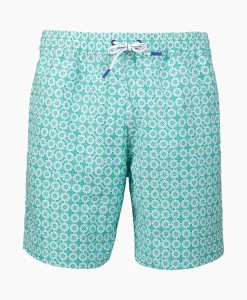 Jacob Cohen Zwembroek Circles Print Groen*Heren Zwembroeken