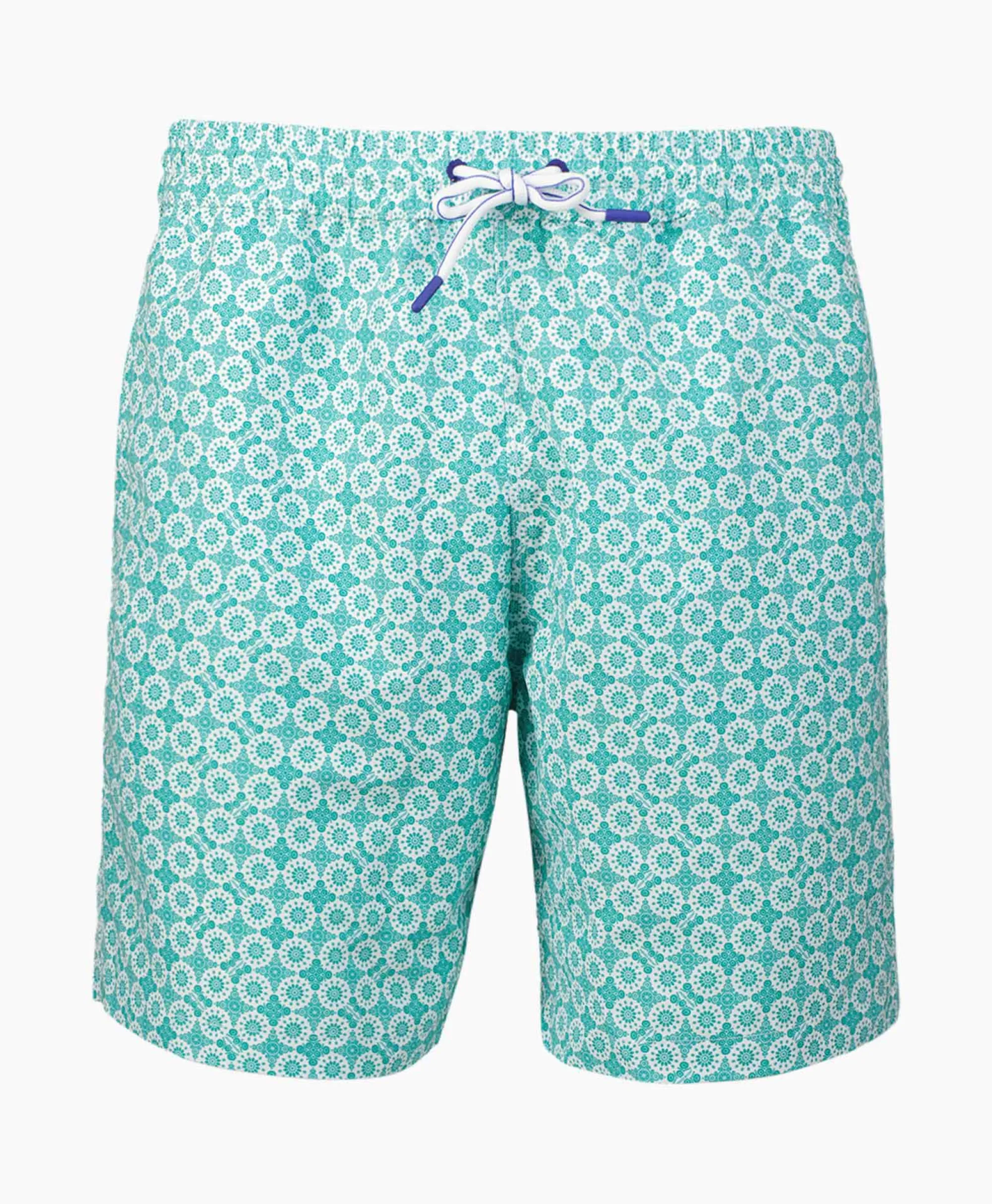 Jacob Cohen Zwembroek Circles Print Groen*Heren Zwembroeken