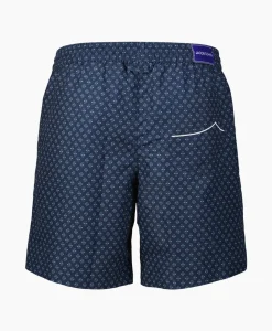 Jacob Cohen Zwembroek Micro Lily Print Blauw*Heren Zwembroeken