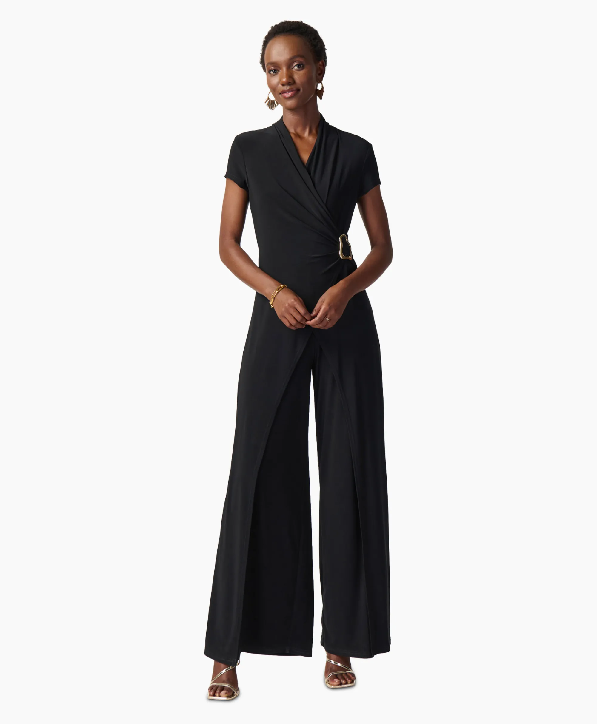 Joseph Ribkoff Jumpsuit Korte Mouwen Zwart*Dames Jumpsuits