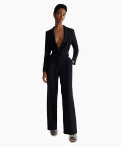 Liu Jo Jumpsuit Tuta Cut-Out C/Pizzo Zwart*Dames Jumpsuits