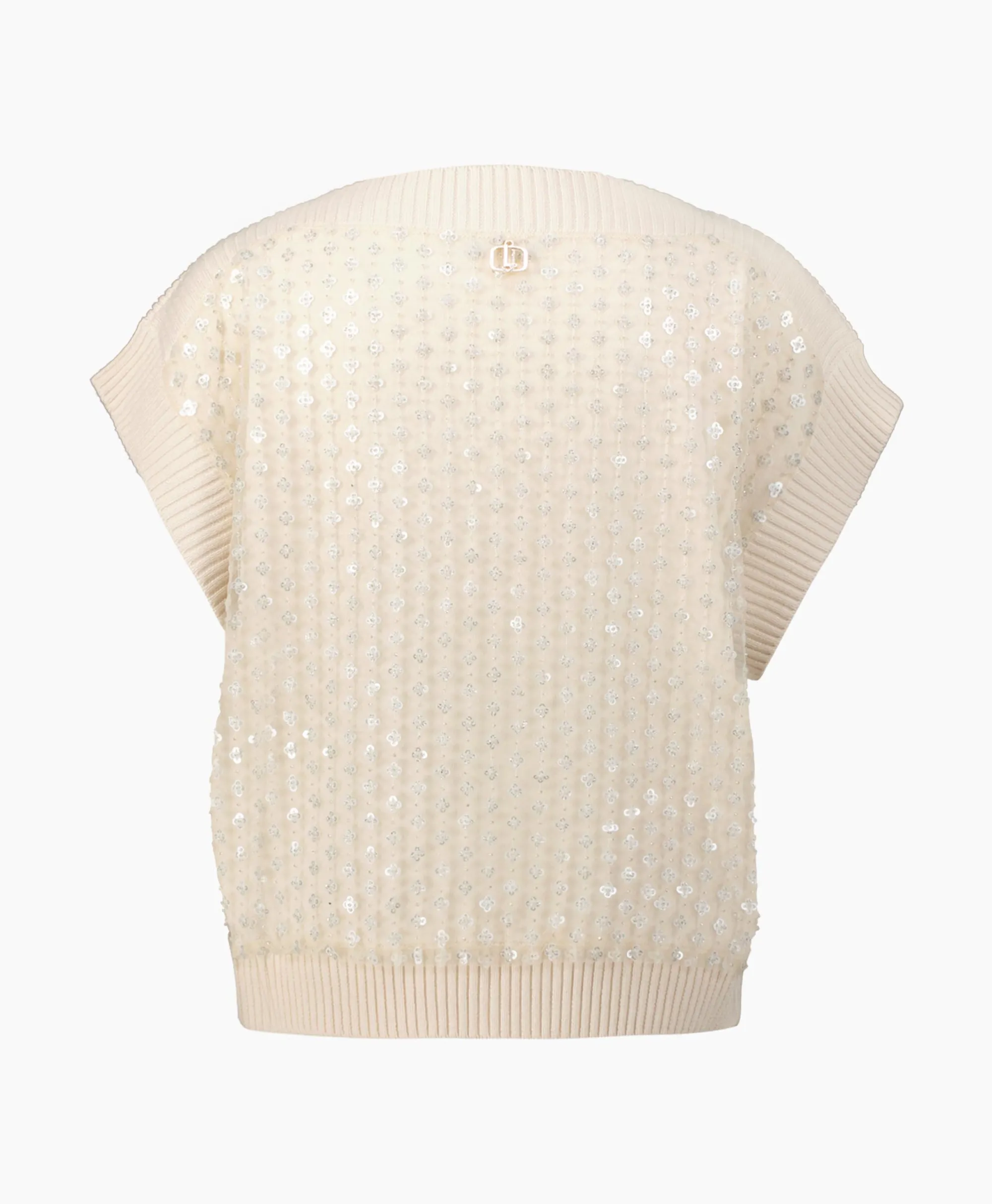 Liu Jo Spencer Maglia Chiusa M/C Ecru*Dames Truien