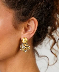 Lott. Gioielli Oorbellen Ce Gb Globe S Double Stones Grijs*Dames Sieraden