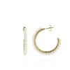 Lott. Gioielli Oorbellen Cl Hoop With Pear Off White*Dames Sieraden