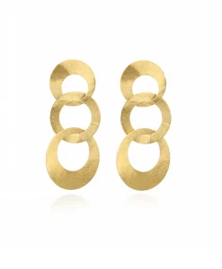 Lott. Gioielli Oorbellen Triple Round L Goud*Dames Sieraden