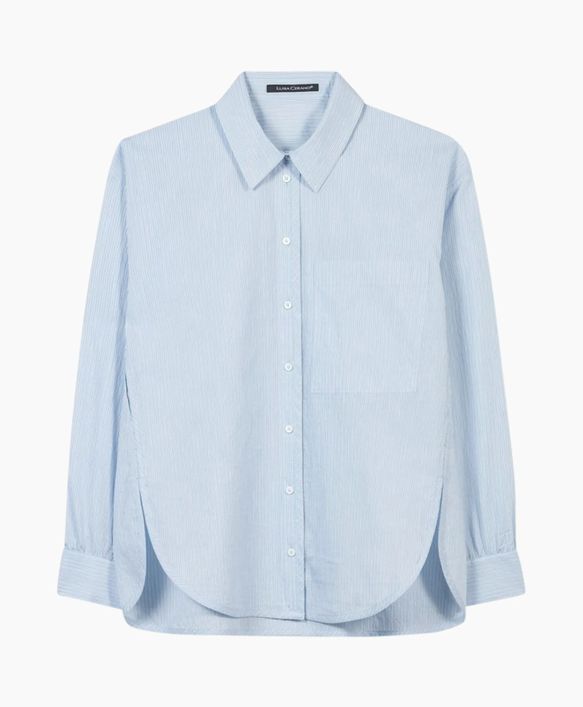 Luisa Cerano Blouse 298442/3600-0 Blauw Dessin*Dames Blouses