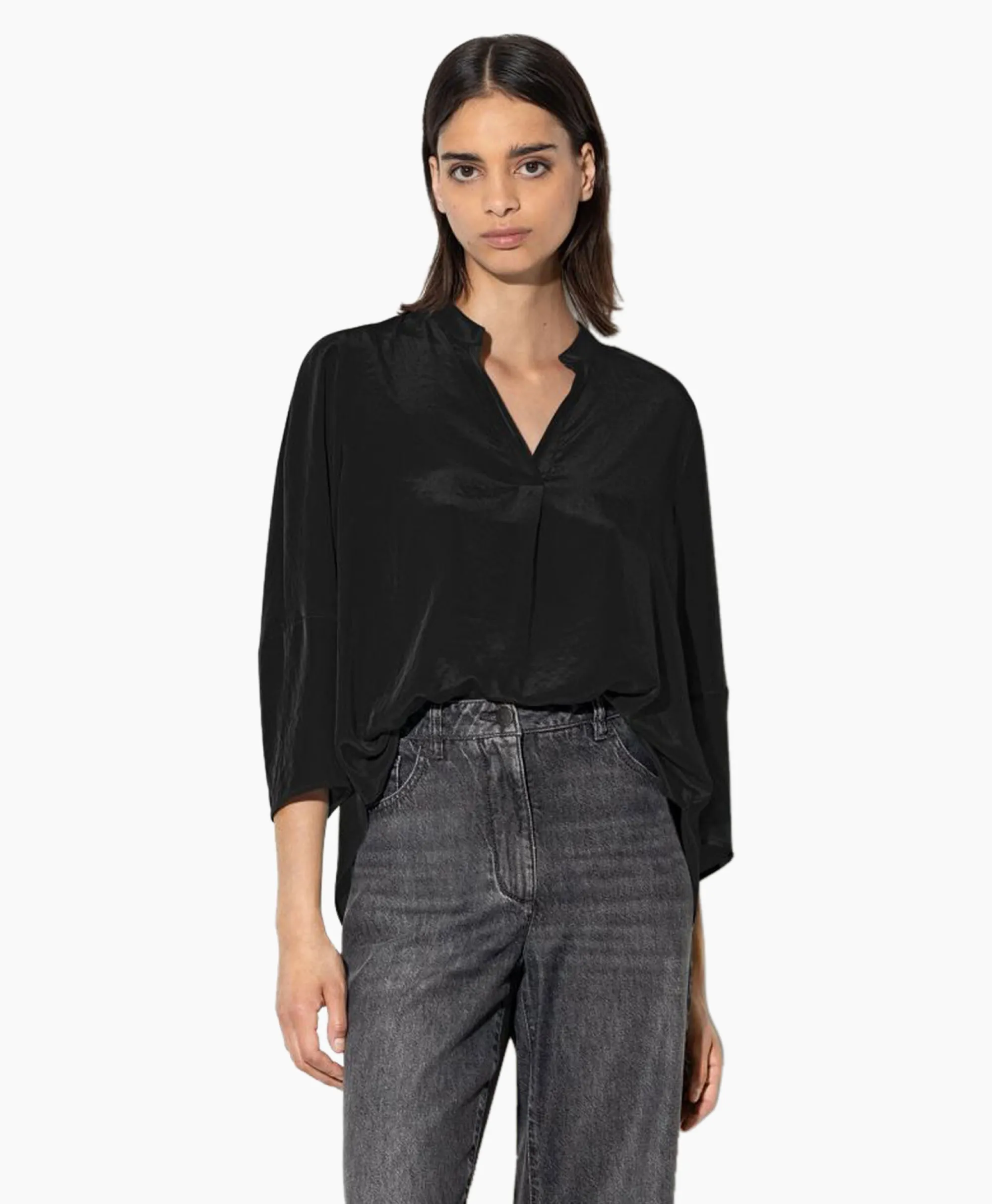 Luisa Cerano Blouse 298445/3597-0 Zwart Dessin*Dames Blouses