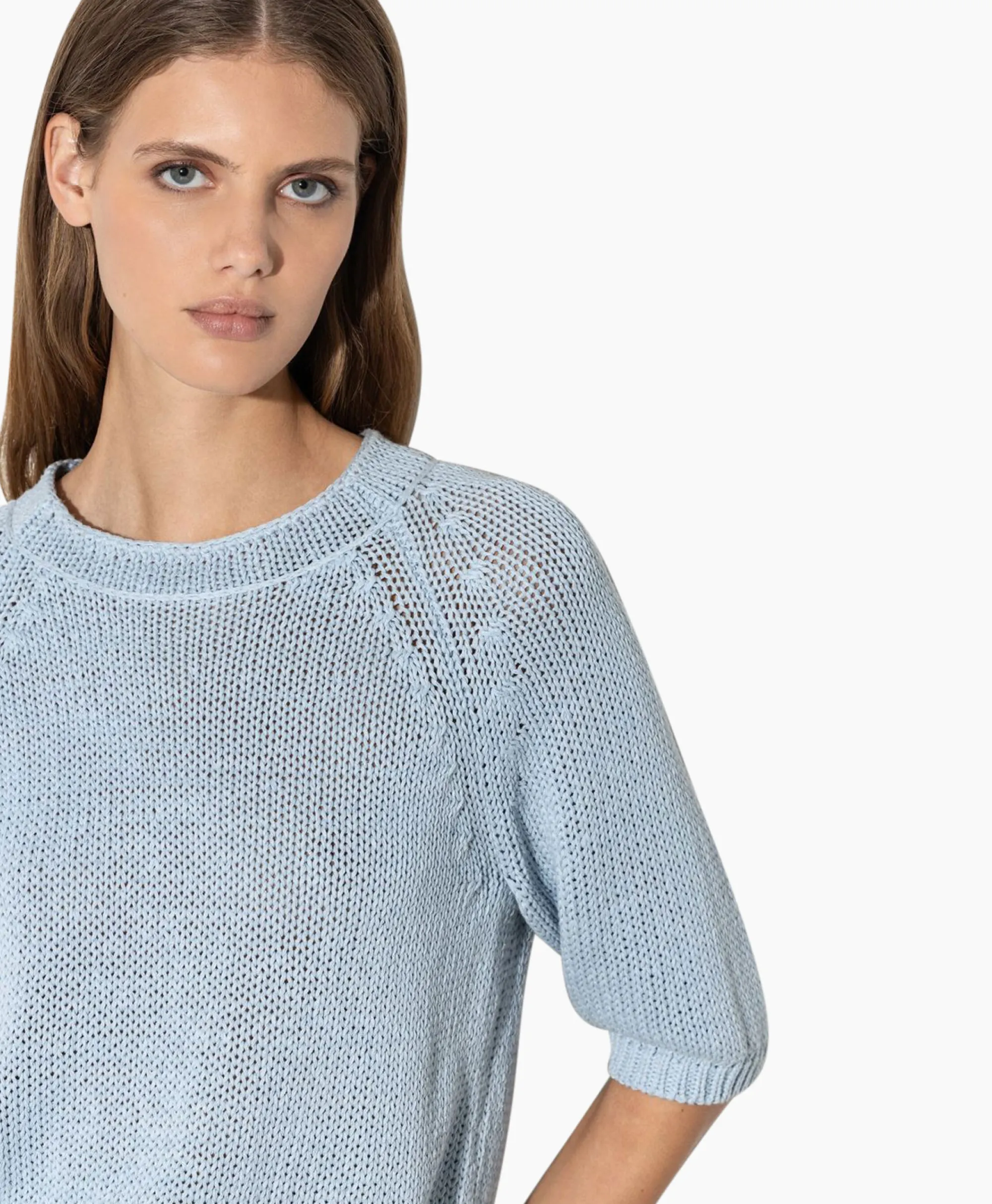 Luisa Cerano Gebreide Trui 198405/5894-0 Licht Blauw*Dames Truien