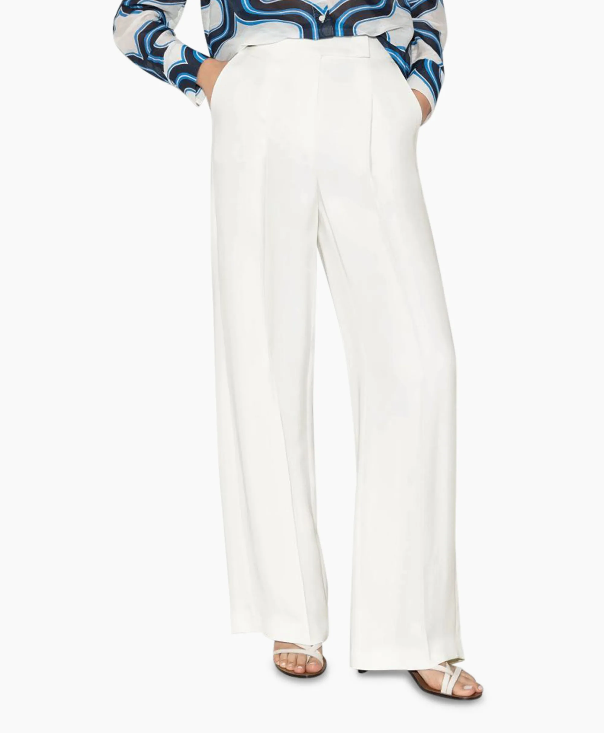 Luisa Cerano Pantalon 698631/3595-0 Off White*Dames Broeken