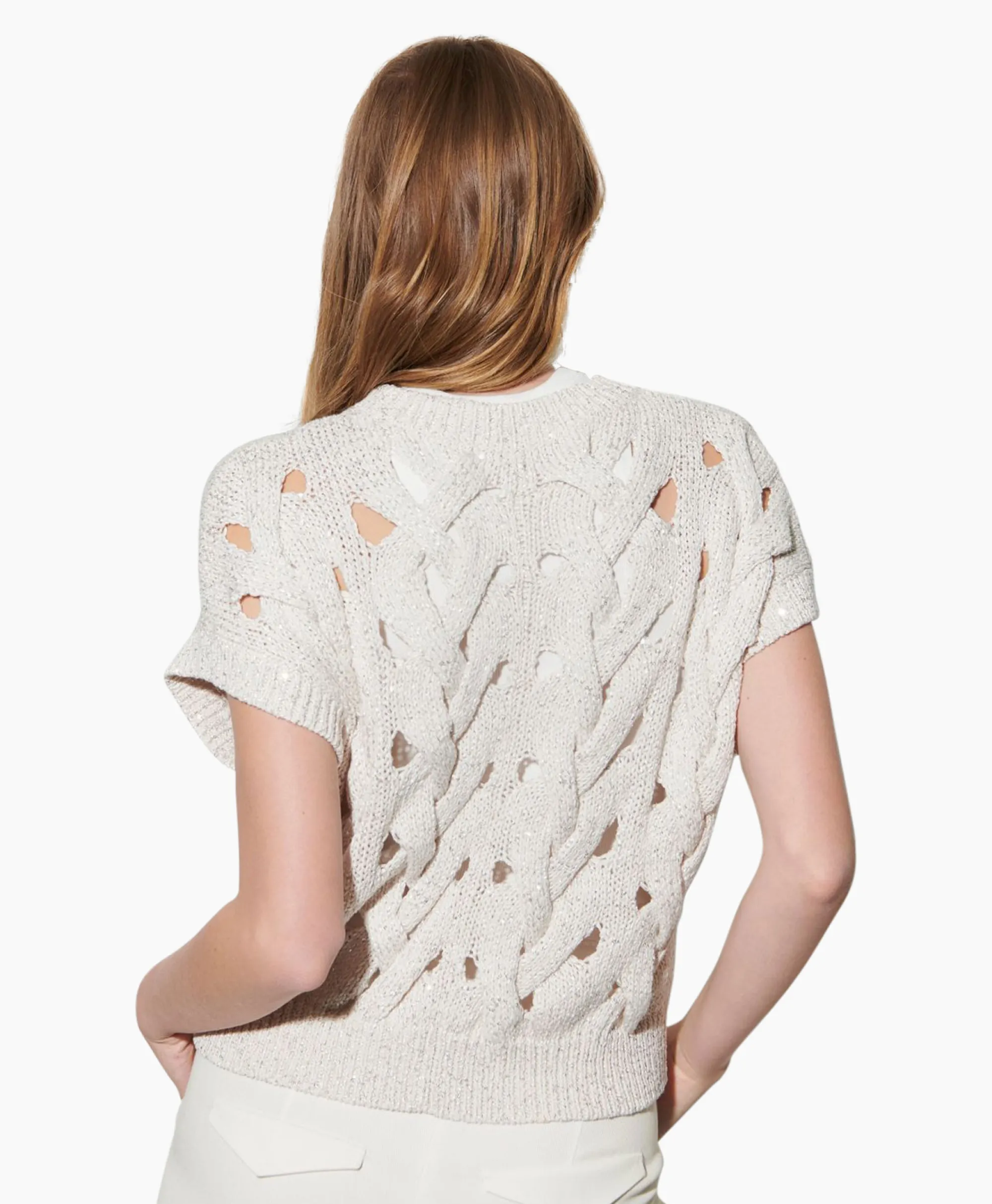 Luisa Cerano Pullover 198389/5894-0 Off White*Dames Truien