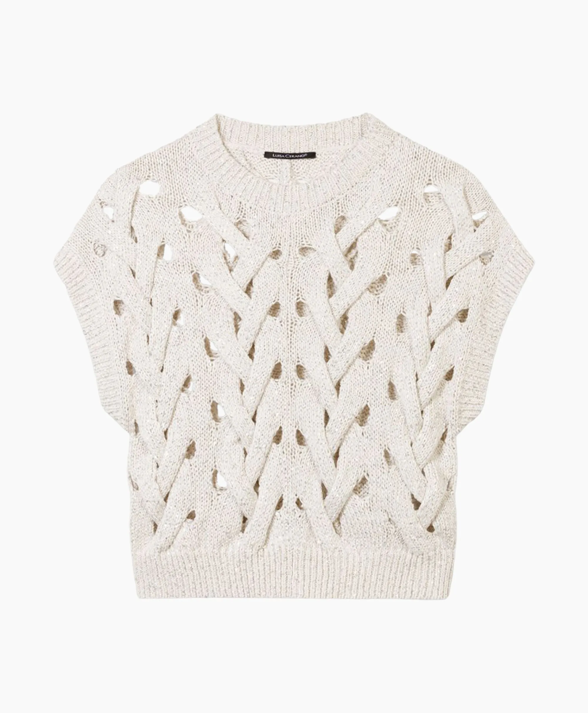 Luisa Cerano Pullover 198389/5894-0 Off White*Dames Truien