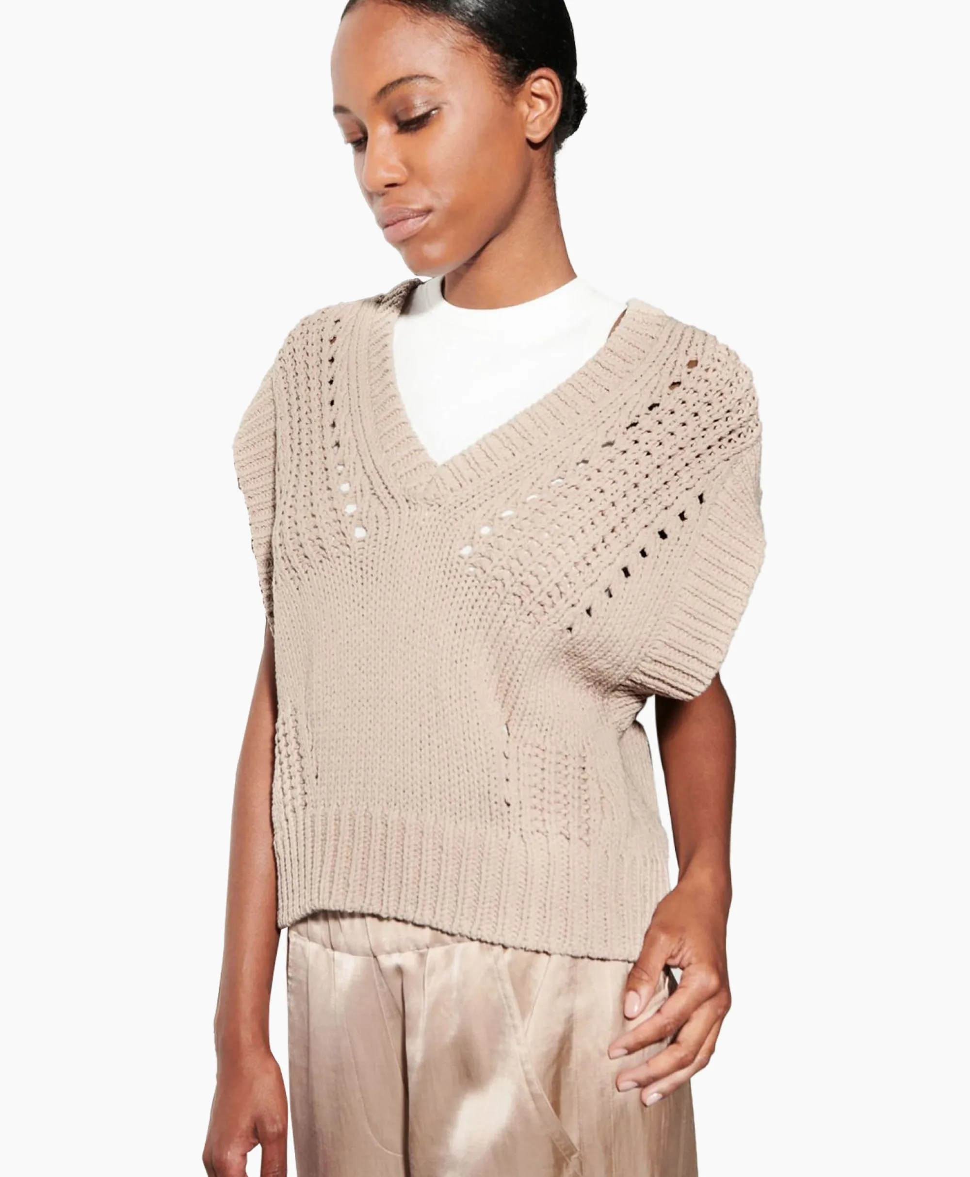 Luisa Cerano Spencer 198404/5323-0 Beige*Dames Truien