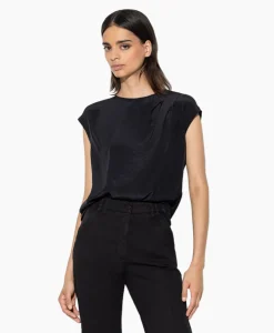 Luisa Cerano Top 298441/3597-0 Zwart Dessin*Dames Blouses