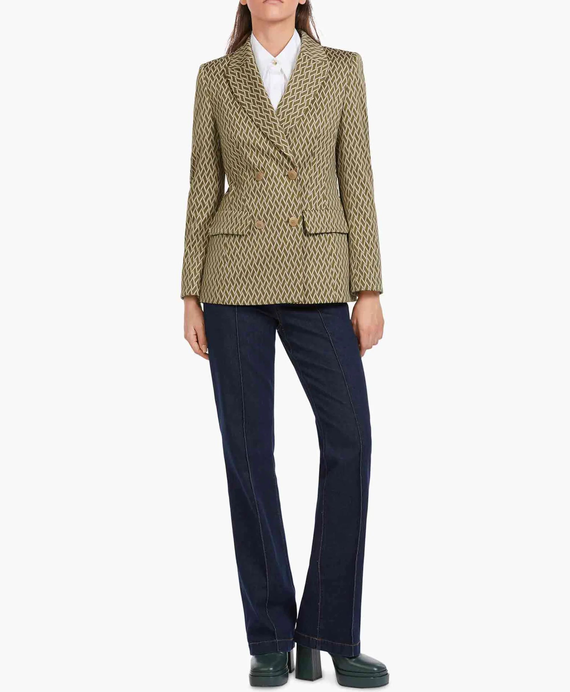 Marccain Collectie Blazer Vc 34.27 J60 Groen*Dames Blazers
