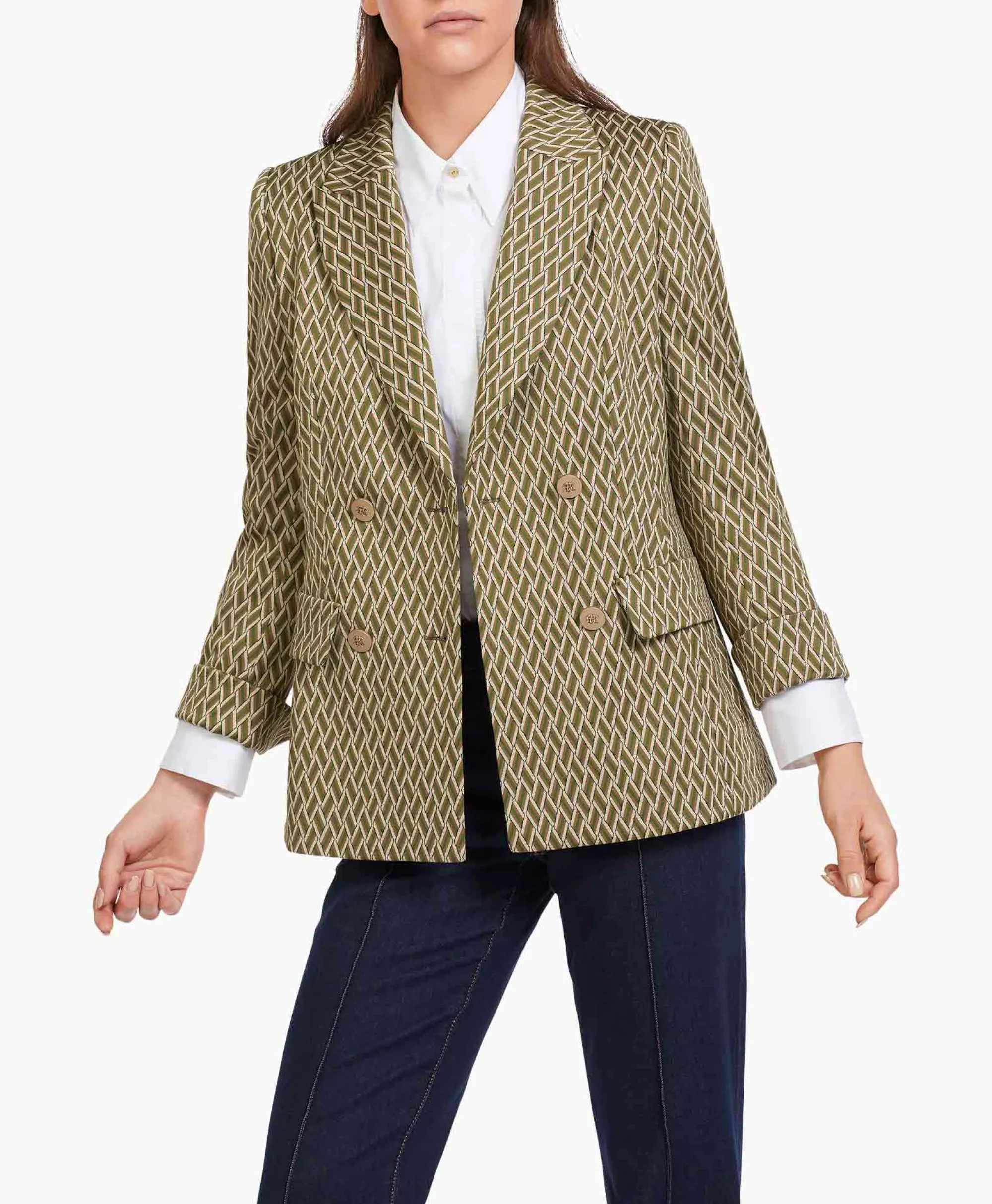 Marccain Collectie Blazer Vc 34.27 J60 Groen*Dames Blazers