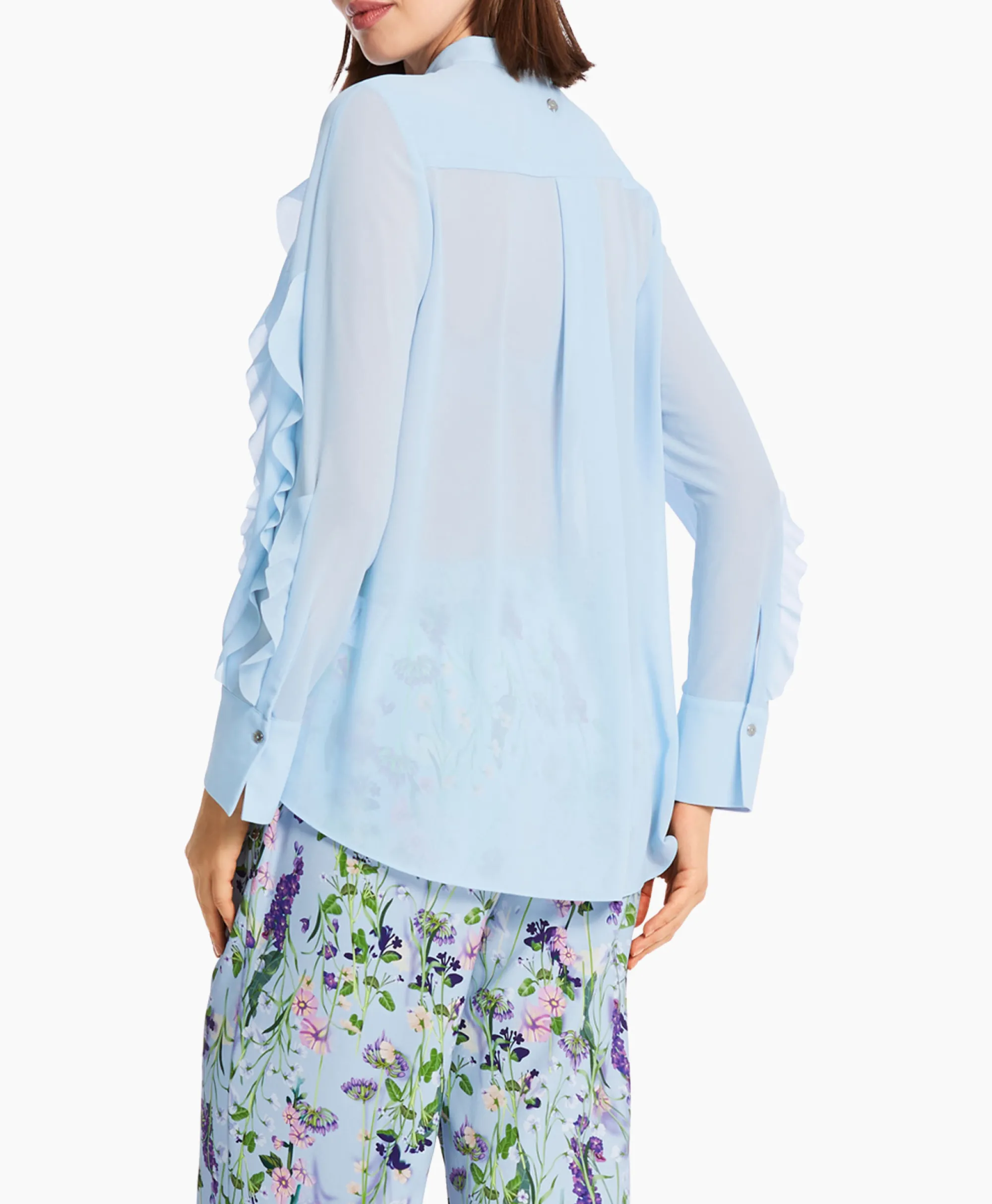 Marccain Collectie Blouse Wc 51.27 W44 Licht Blauw*Dames Blouses