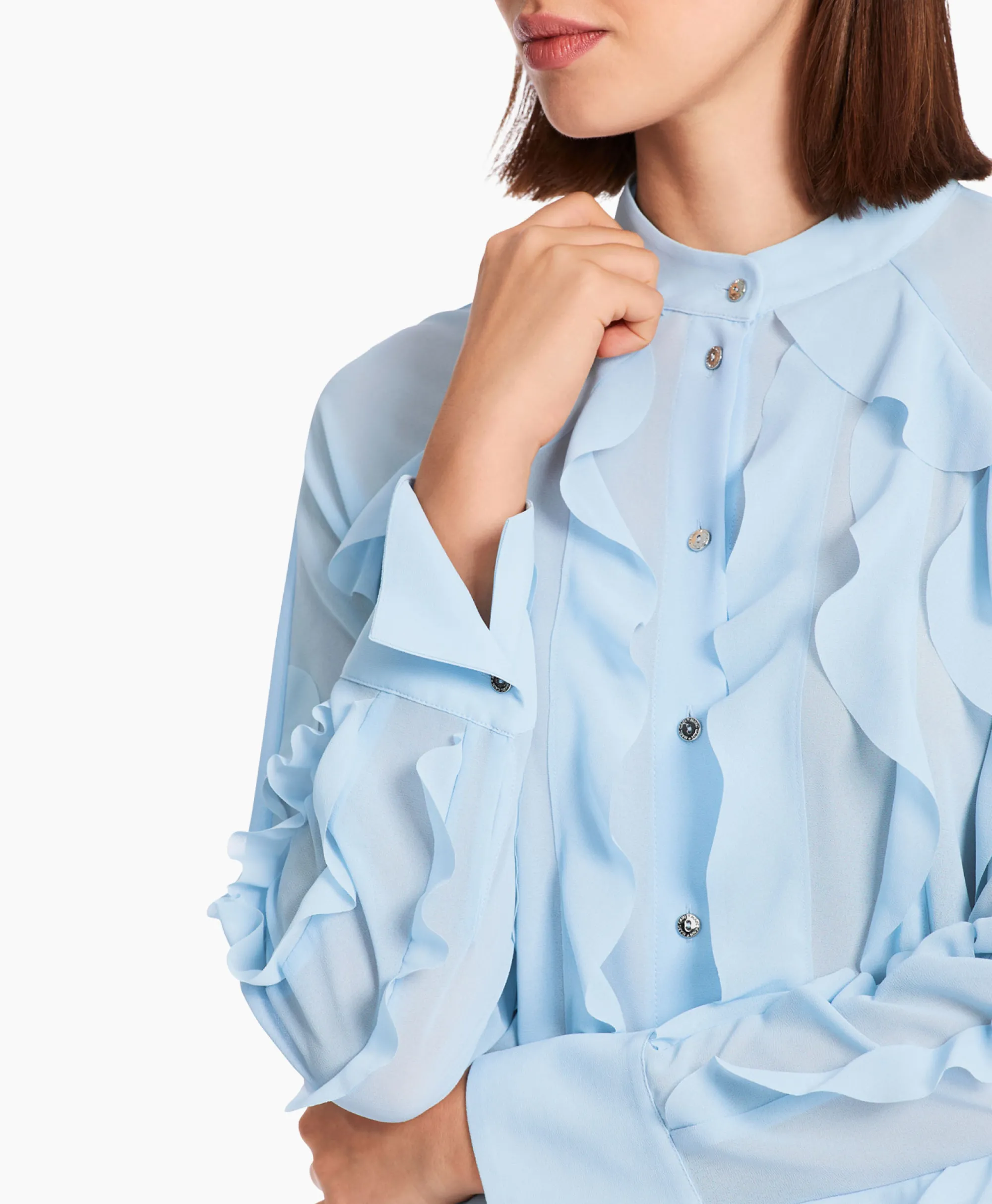 Marccain Collectie Blouse Wc 51.27 W44 Licht Blauw*Dames Blouses