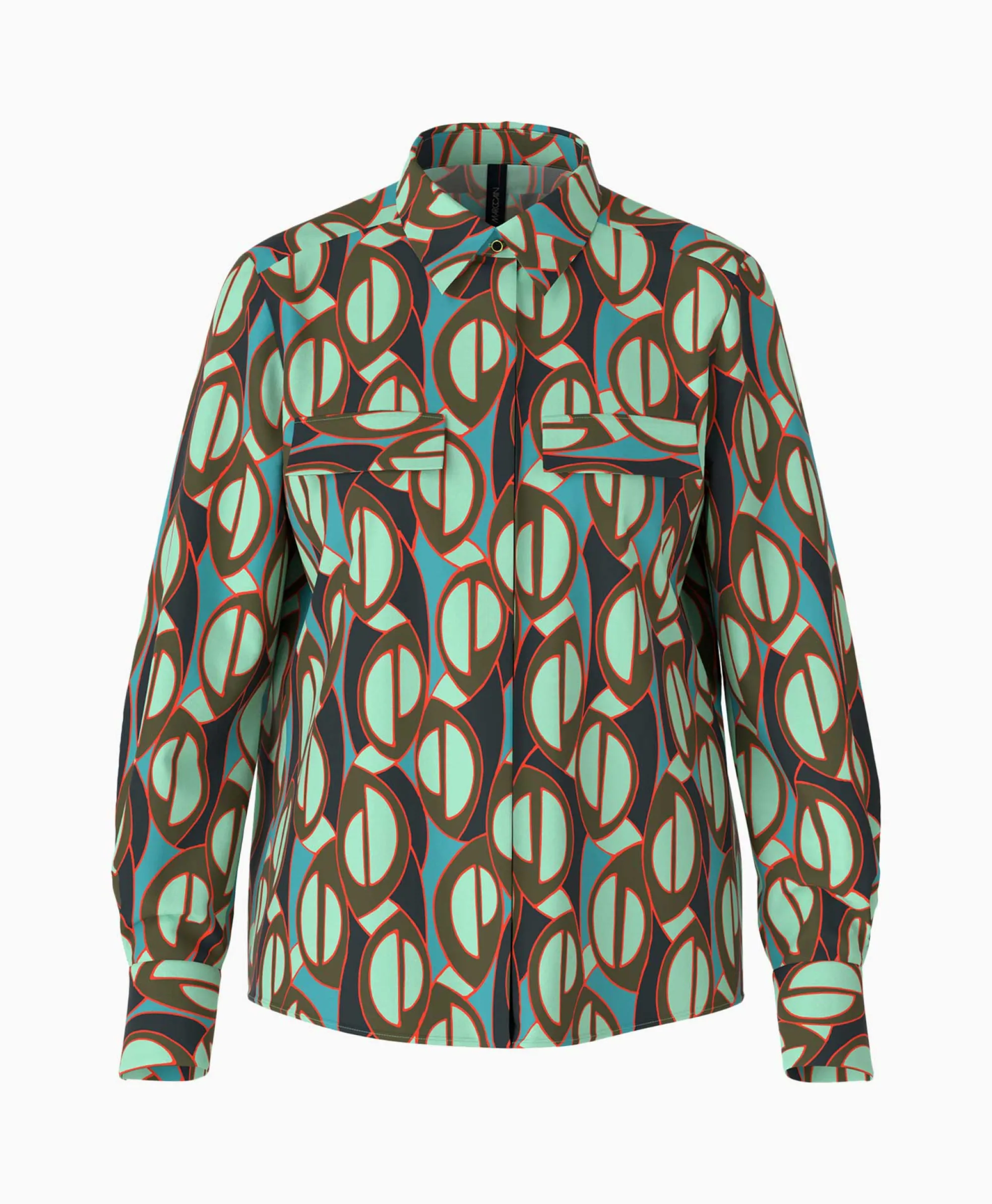 Marccain Collectie Blouse Wc 51.04 W04 Groen*Dames Blouses