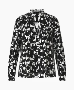 Marccain Collectie Blouse Wc 51.16 W13 Zwart*Dames Blouses