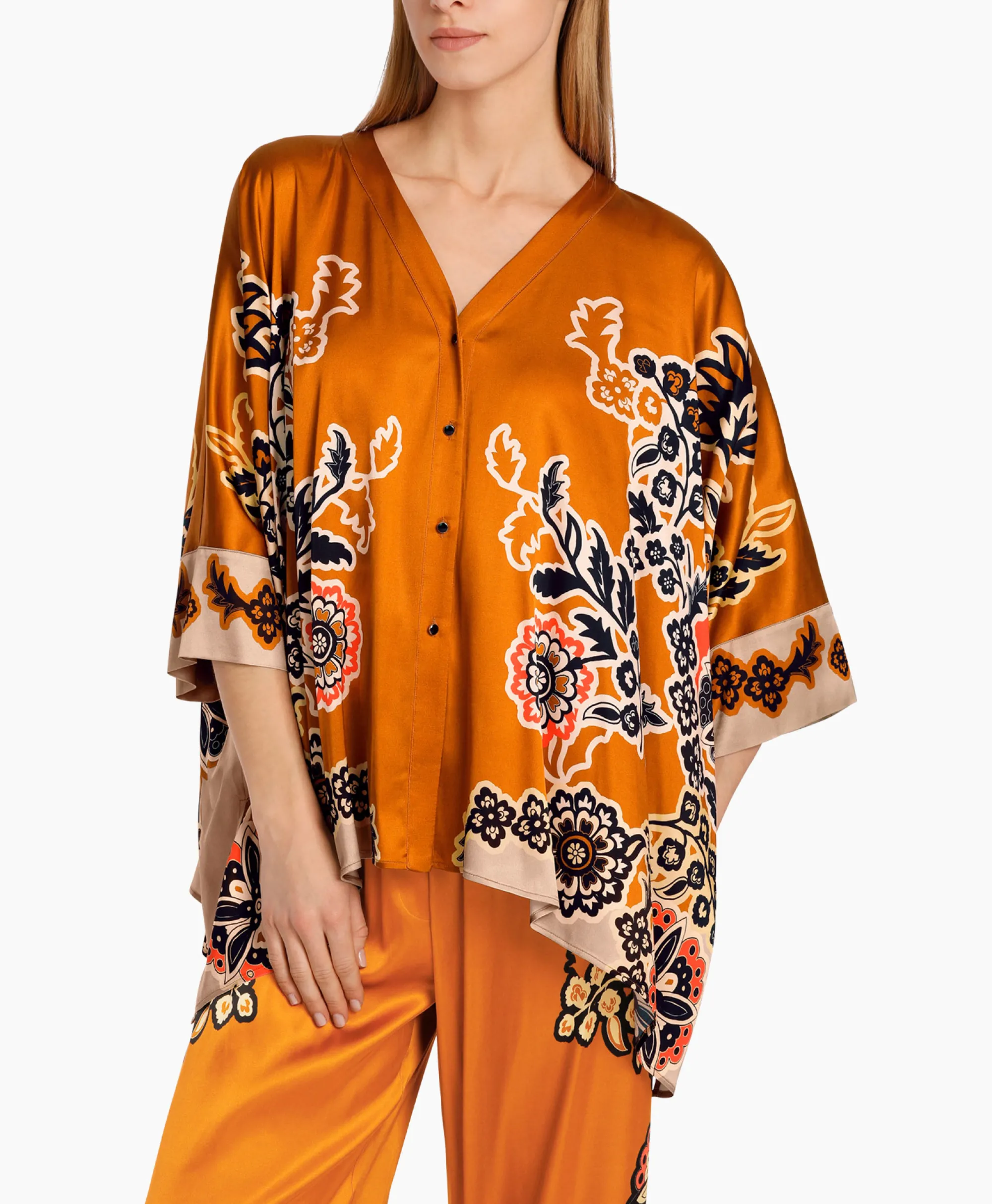 Marccain Collectie Blouse Wc 51.40 W66 Oranje*Dames Blouses