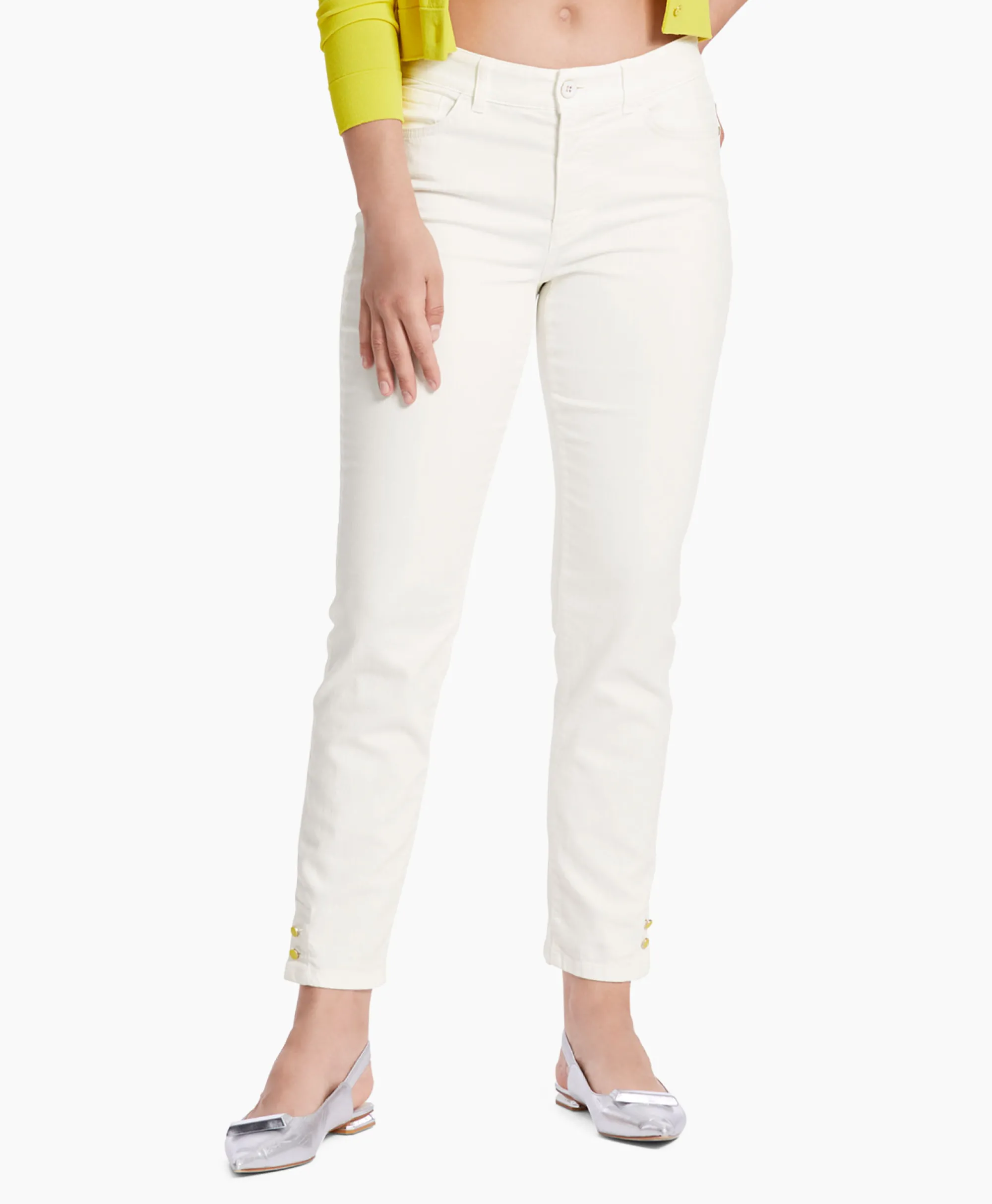 Marccain Collectie Jeans Wc 82.13 D69 Off White*Dames Broeken