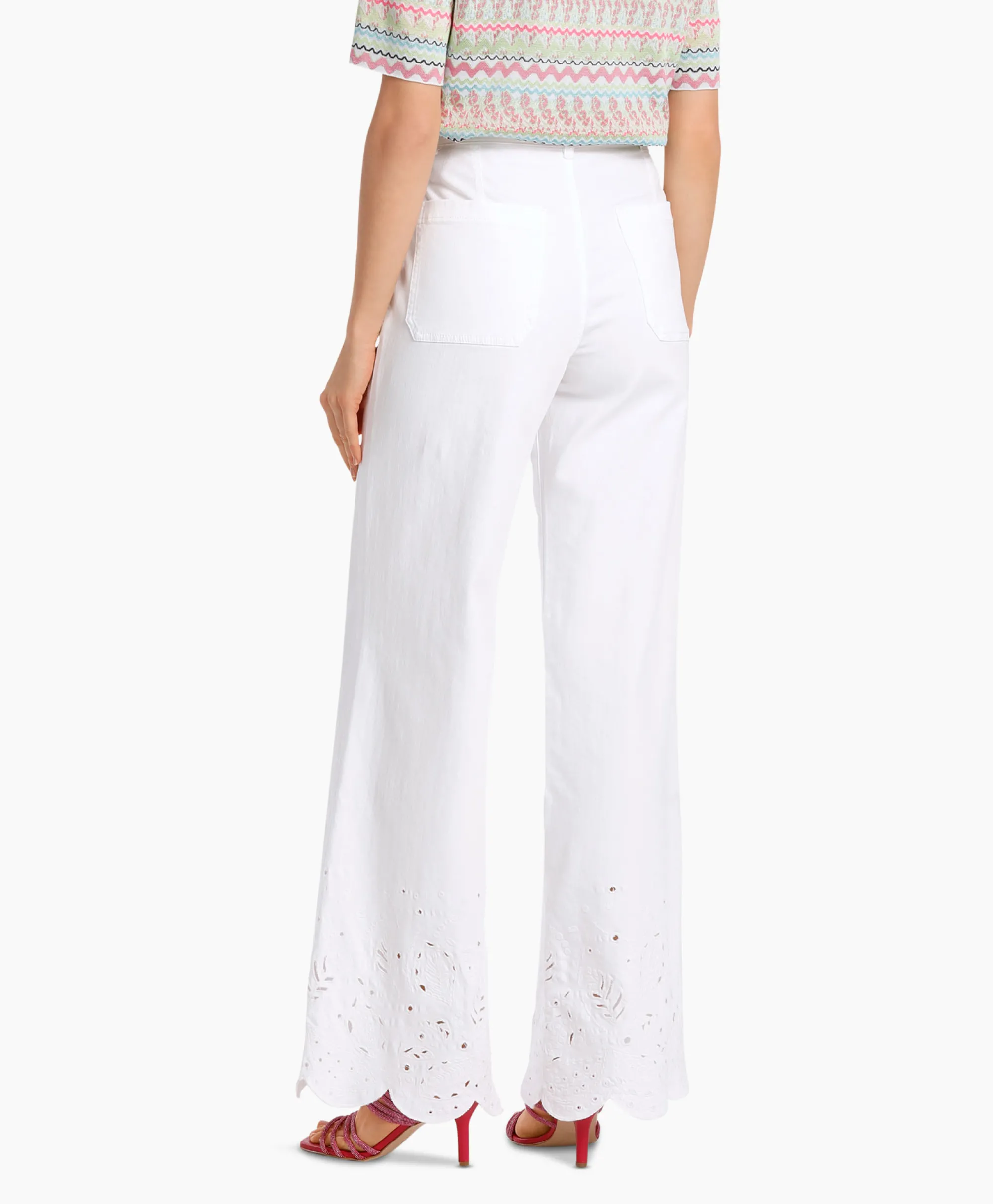 Marccain Collectie Jeans Wc 82.19 D64 Wit*Dames Broeken