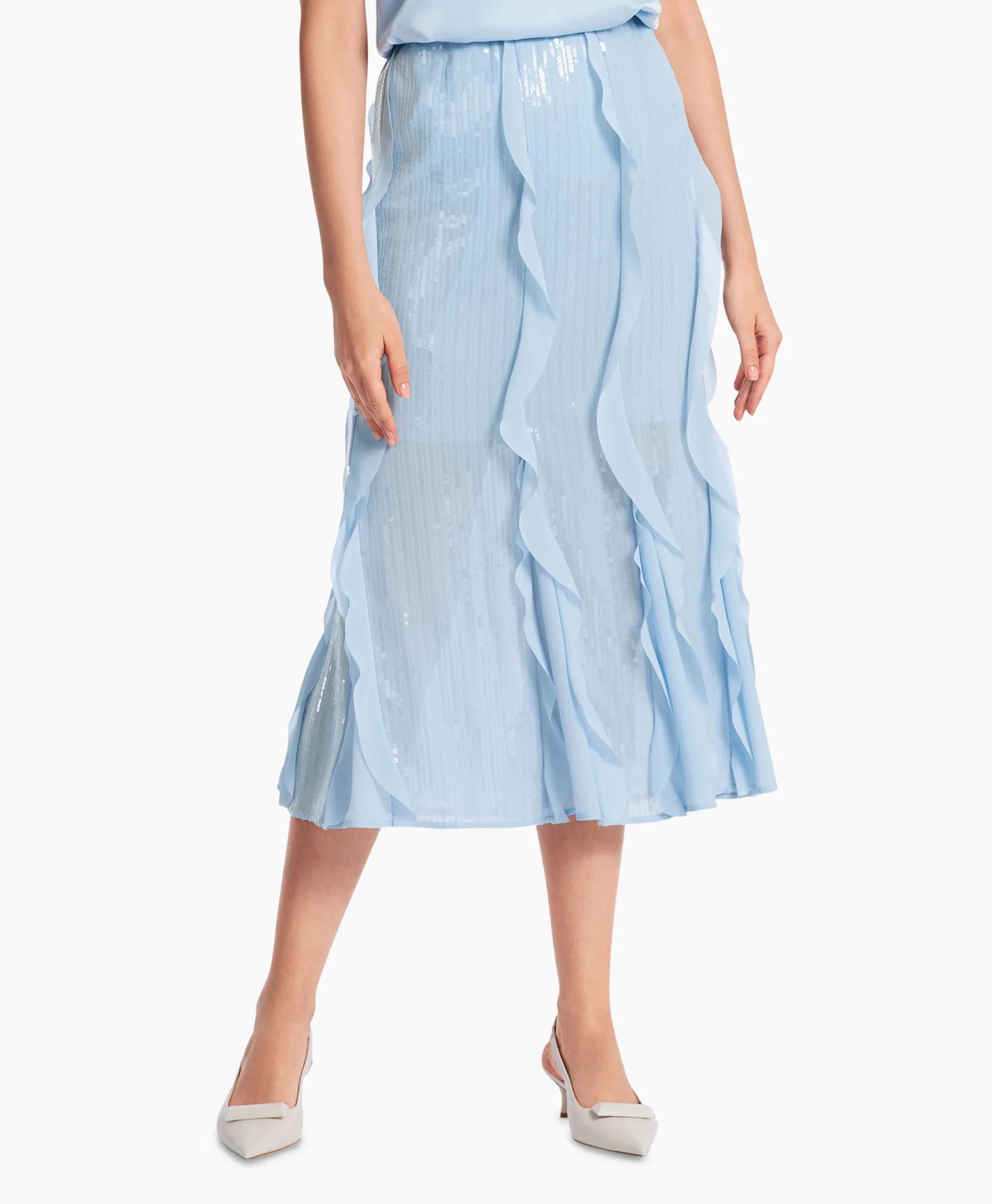 Marccain Collectie Rok Wc 71.14 W44 Licht Blauw*Dames Rokken