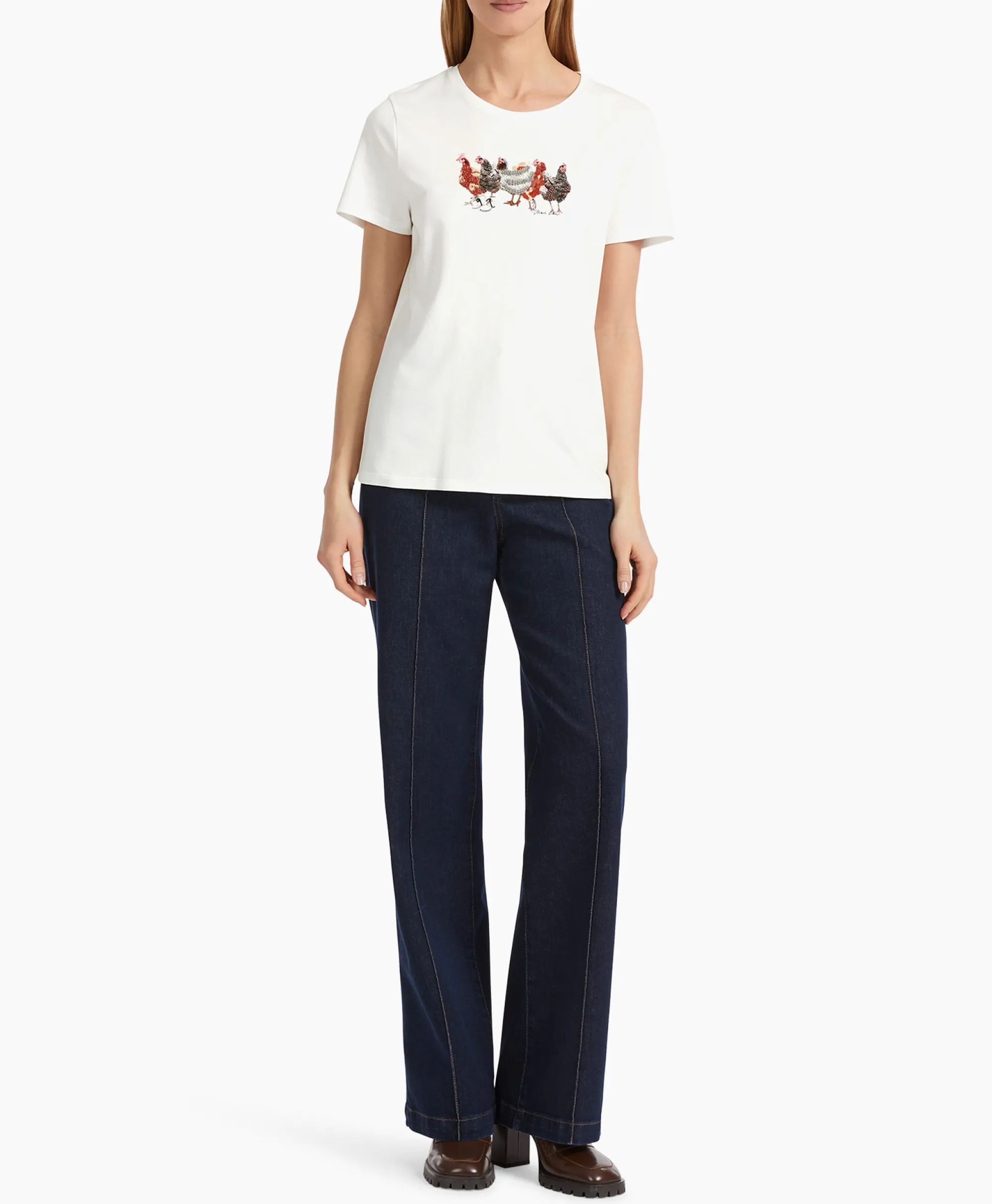 Marccain Collectie T-Shirt Vc 48.32 J66 Off White*Dames T-Shirts & Tops