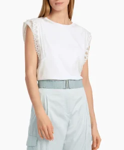 Marccain Collectie T-Shirt Wc 48.44 J14 Wit*Dames T-Shirts & Tops