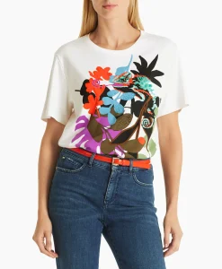 Marccain Collectie T-Shirt Wc 48.10 J07 Off White*Dames T-Shirts & Tops