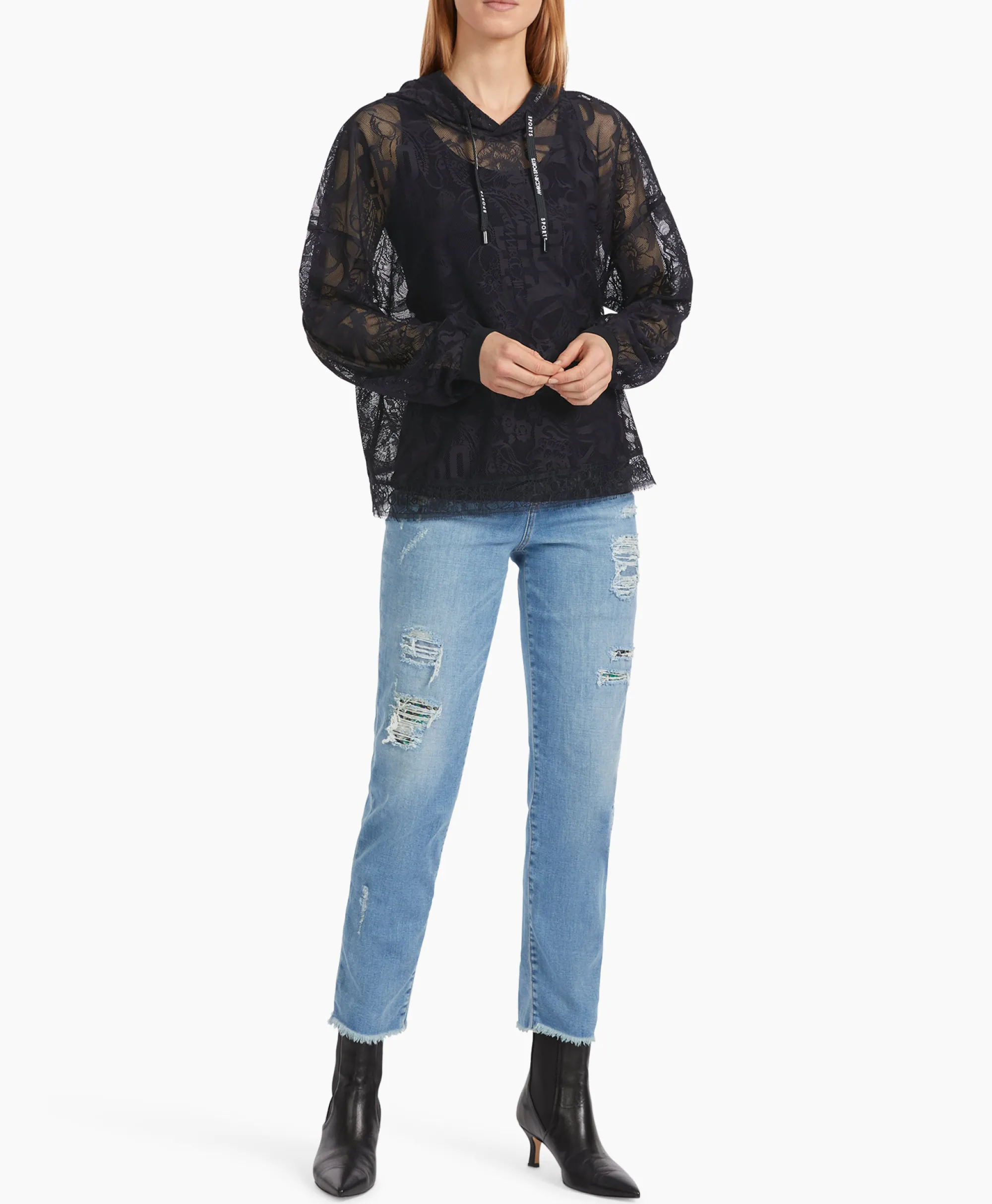 Marccain Sport Pullover Vs 44.15 W59 Blauw*Dames Truien