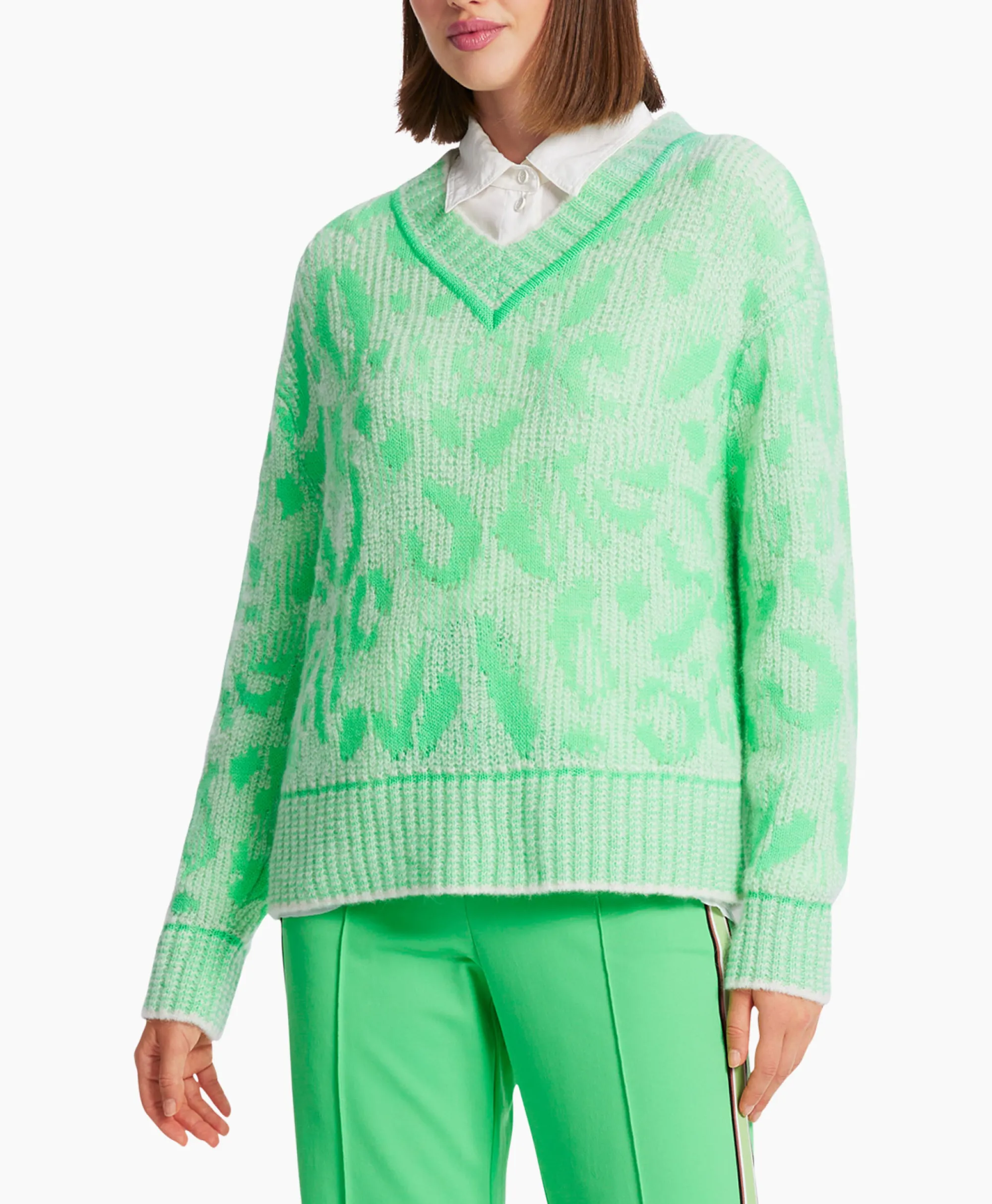 Marccain Sport Pullover Ws 41.03 M01 Groen*Dames Truien