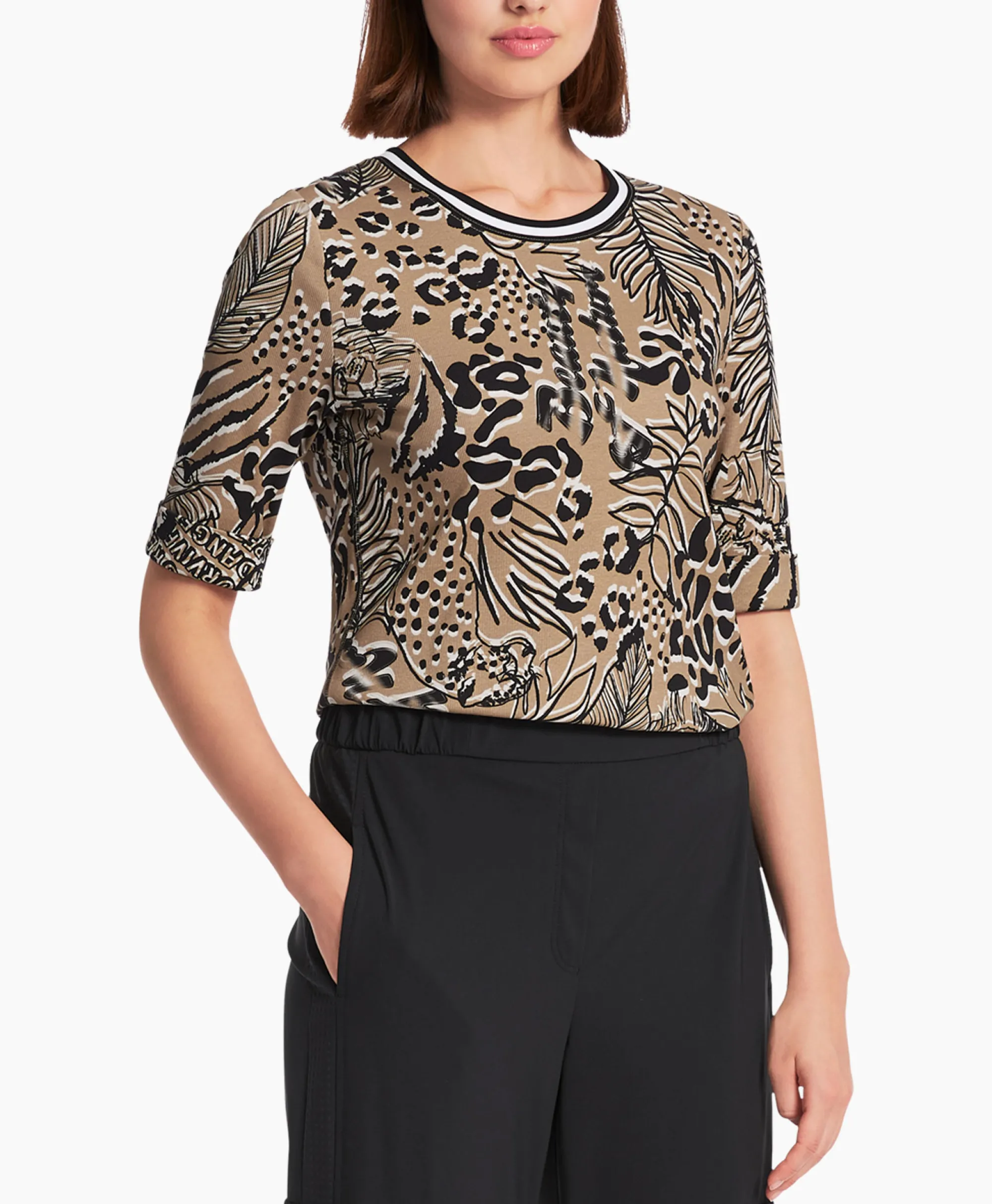 Marccain Sport T-Shirt Ws 48.38 J07 Zand*Dames T-Shirts & Tops