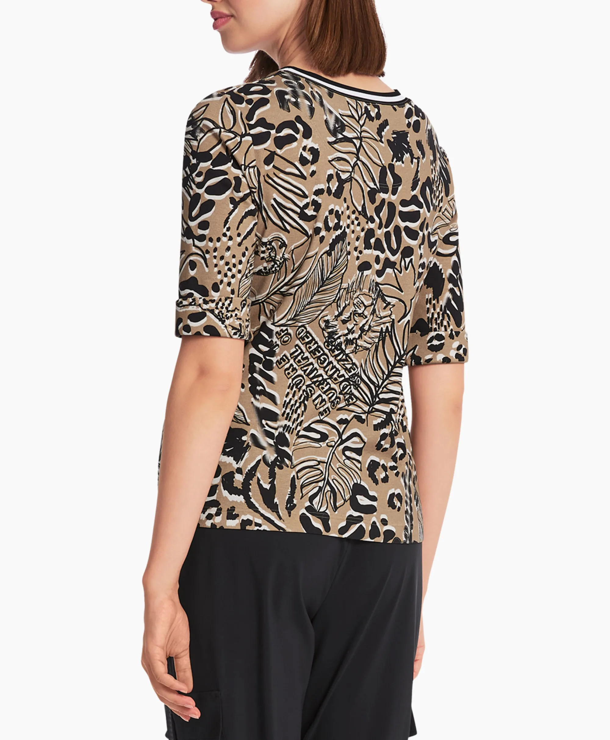 Marccain Sport T-Shirt Ws 48.38 J07 Zand*Dames T-Shirts & Tops